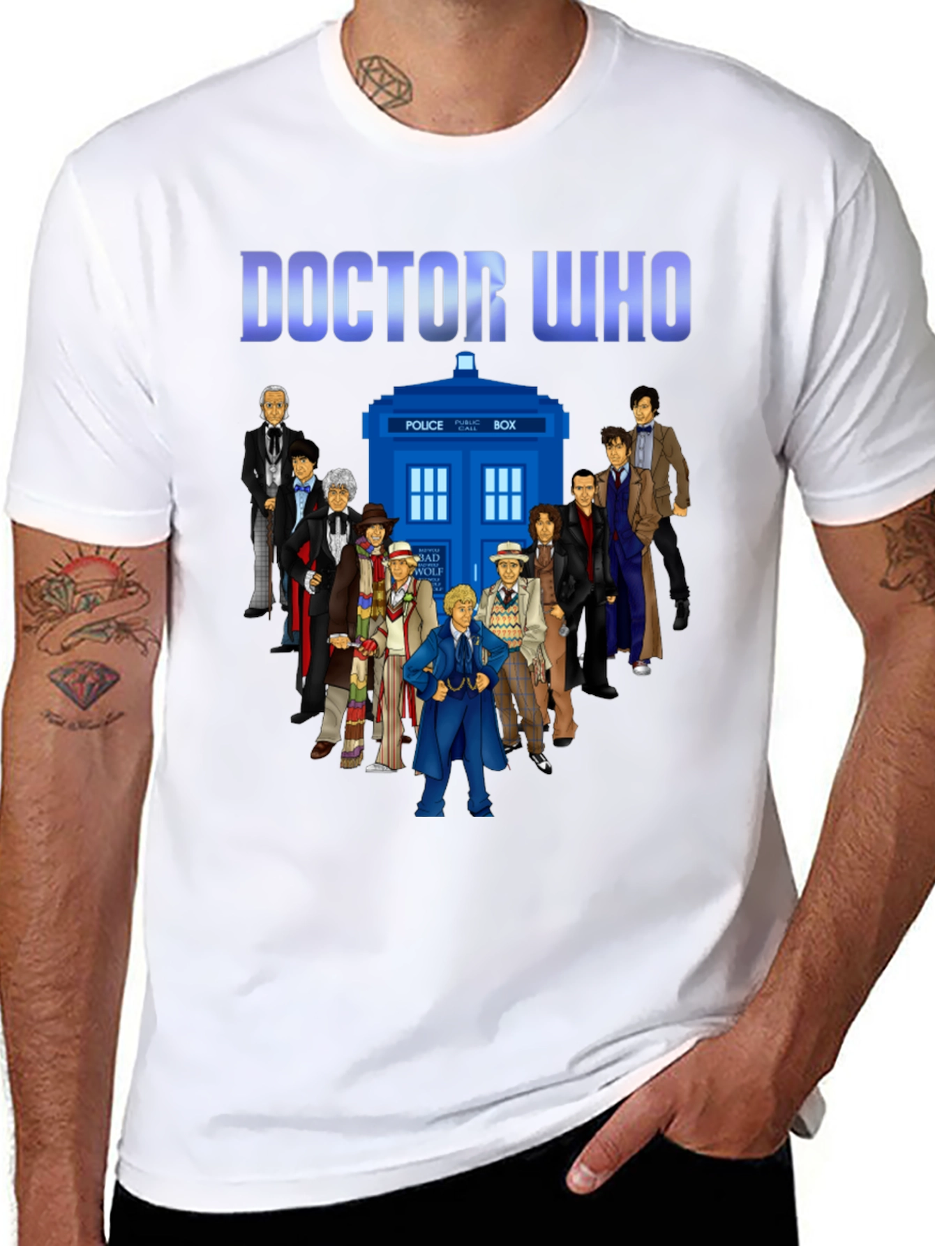 Doctor Who T-Shirt - Tardis and Doctors