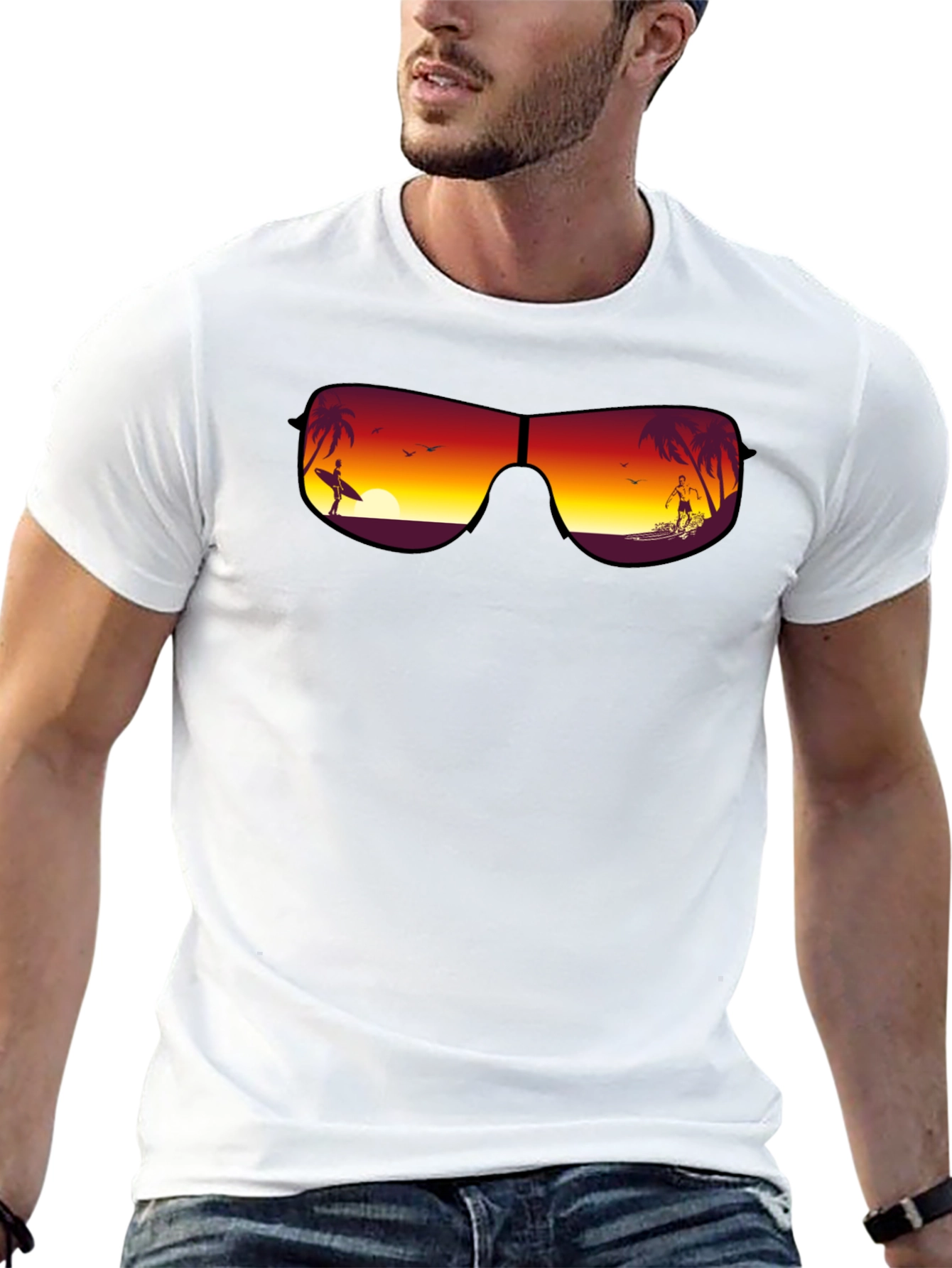 Sunset Surfer Graphic Tee