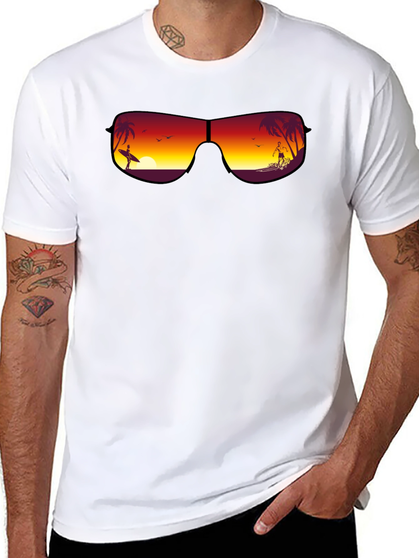 Sunset Surfer Graphic Tee