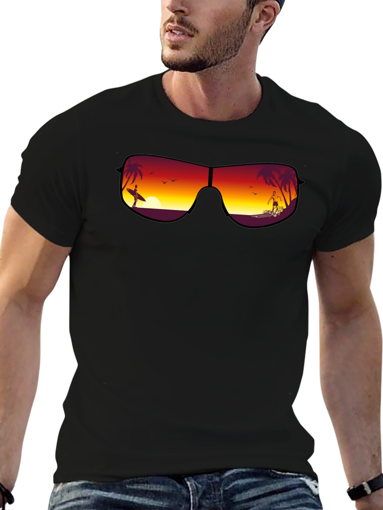 Sunset Surfer Graphic Tee