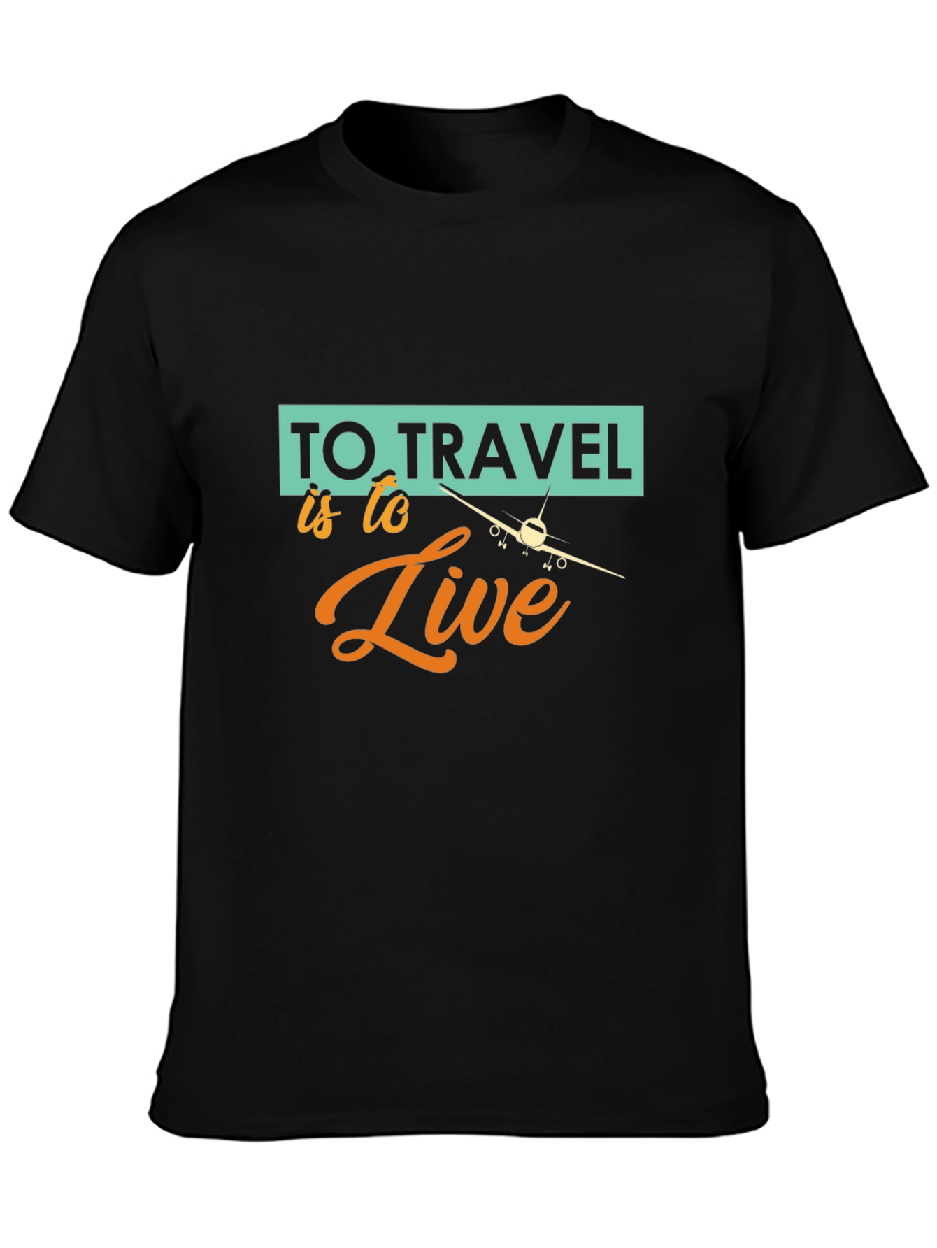 Travel is to Live T-Shirt - Black Graphic Tee