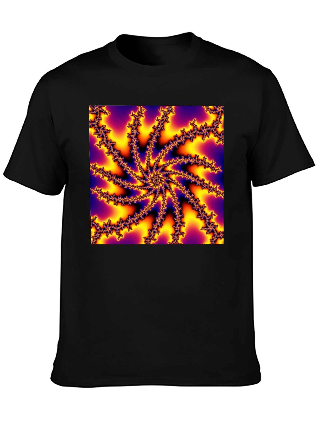 Fractal Swirl Graphic Tee - Abstract Design