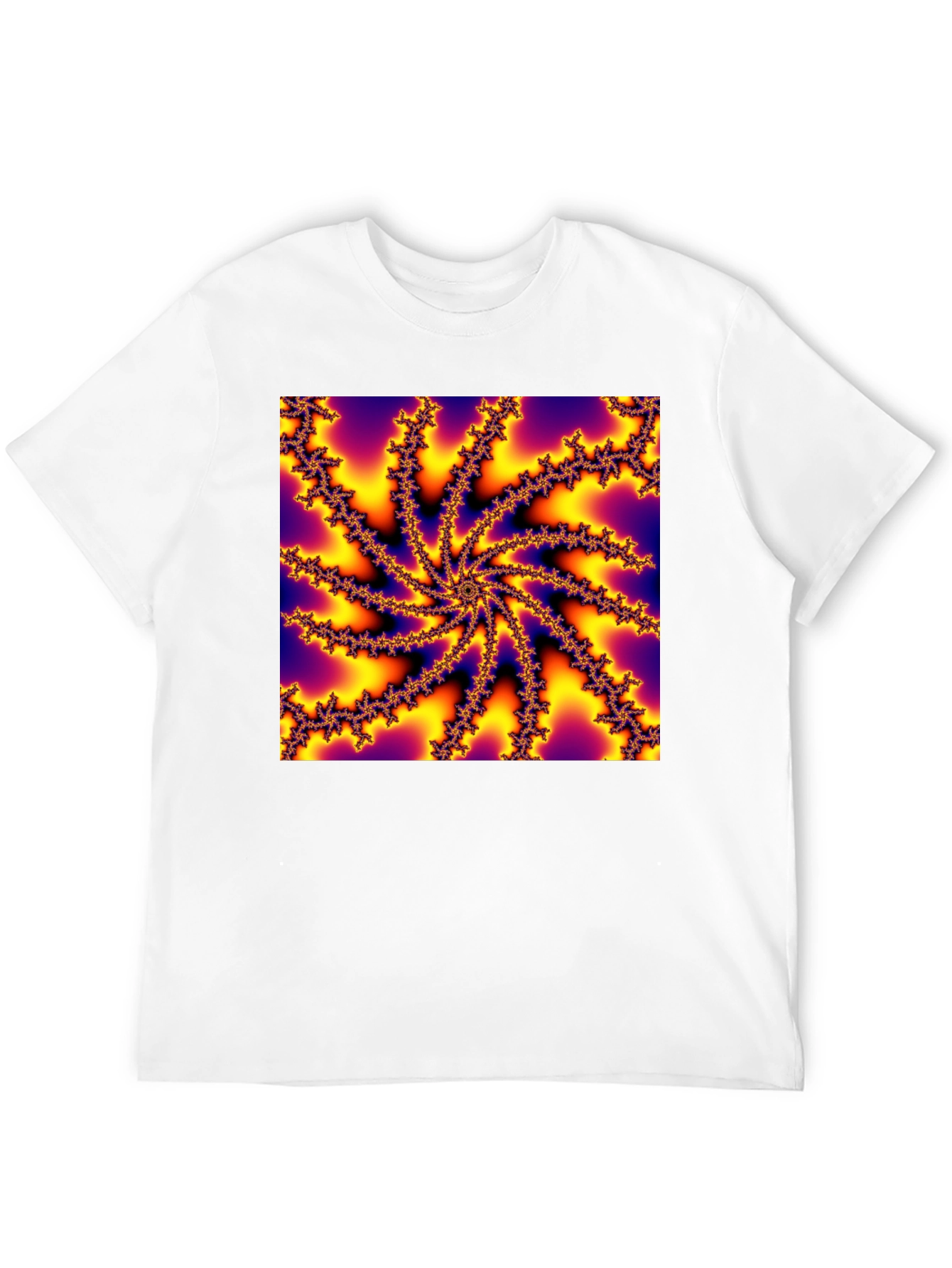 Fractal Swirl Graphic Tee - Abstract Design