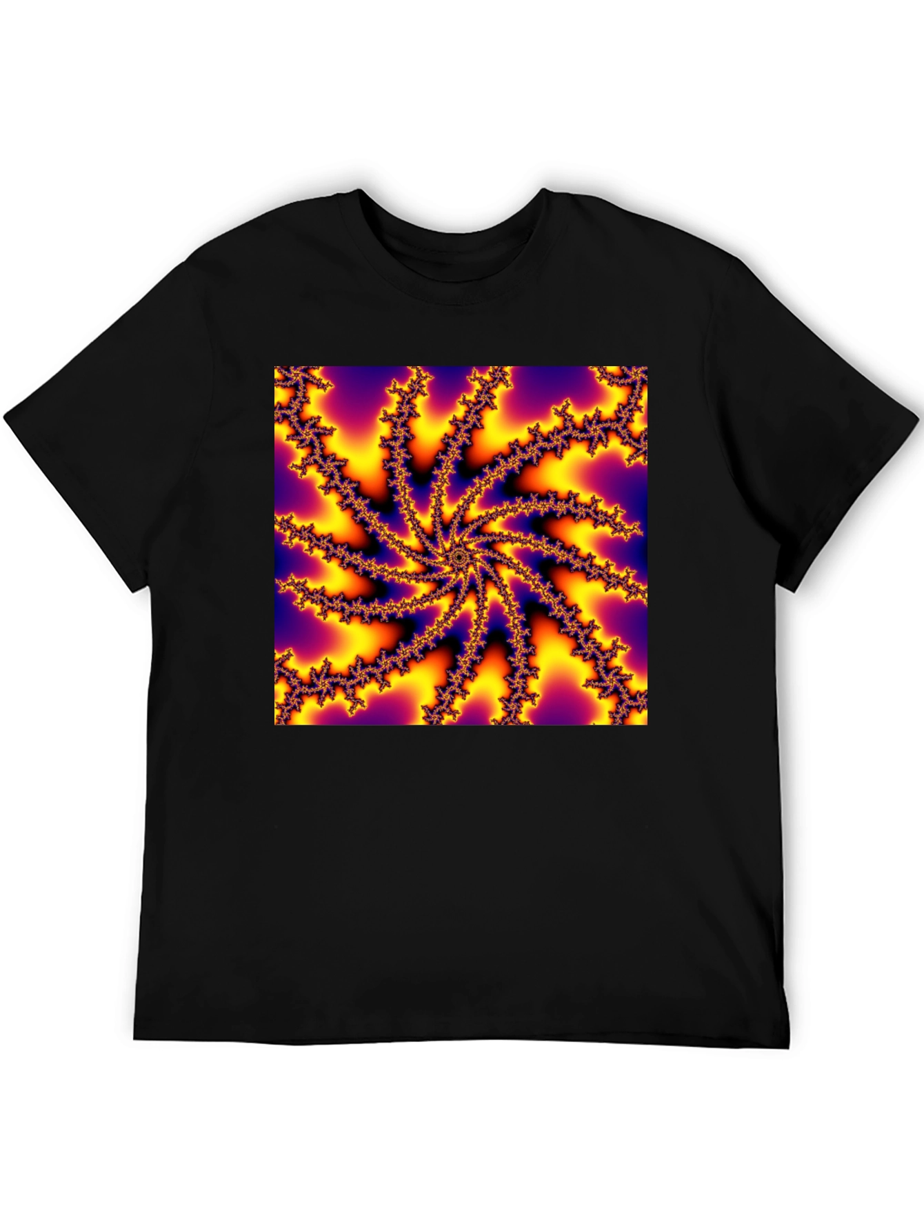 Fractal Swirl Graphic Tee - Abstract Design
