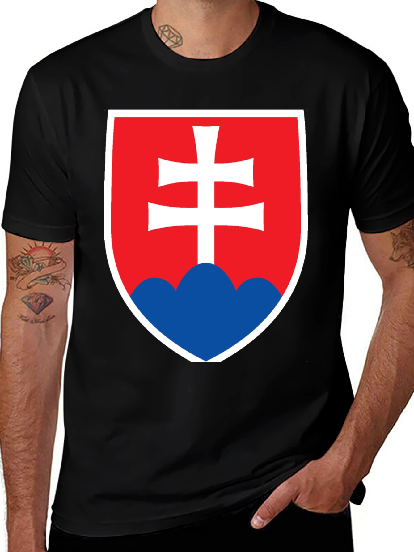Slovakia Flag Graphic Tee - Stylish Slovak Pride T-Shirt