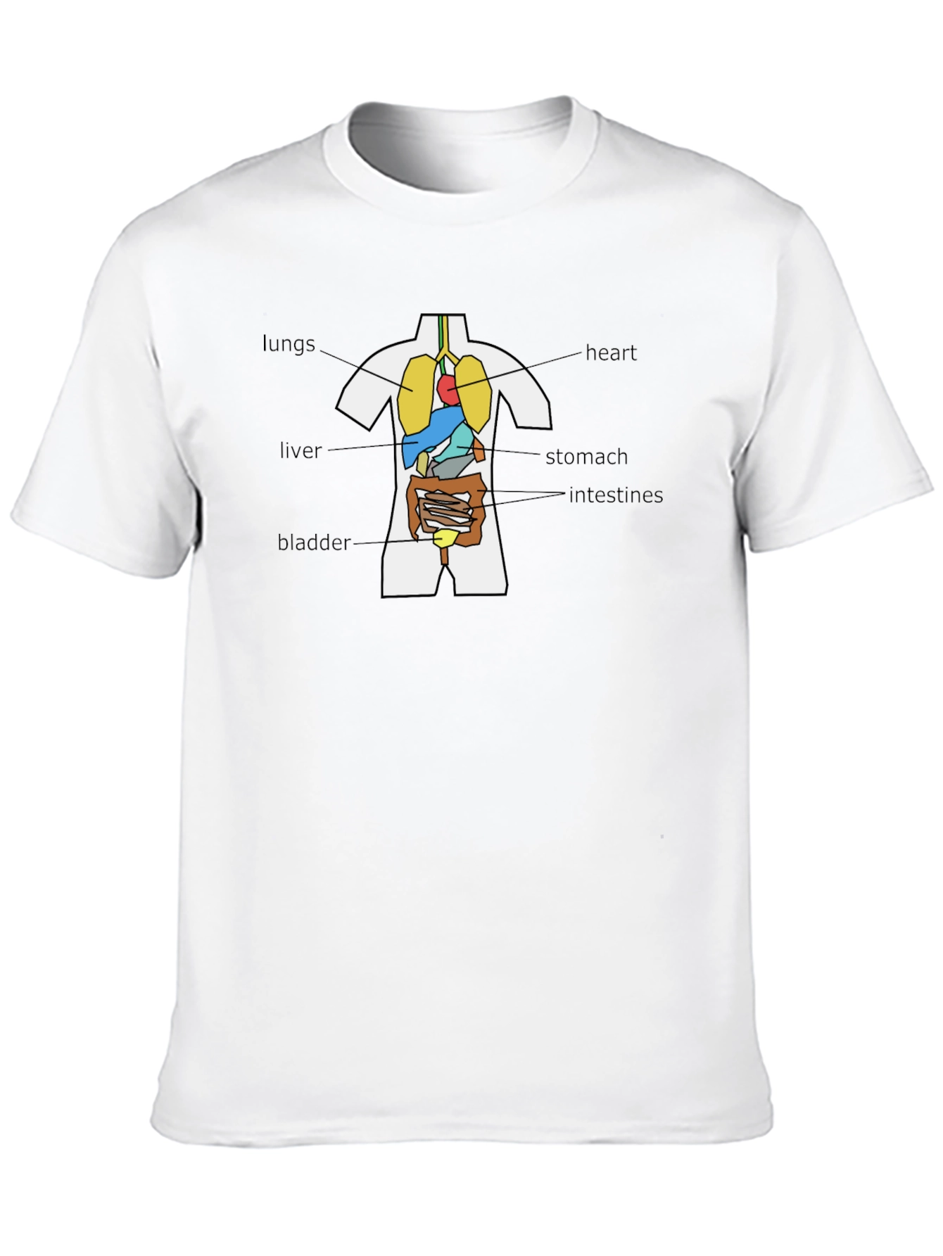 Anatomical Human Body Organs T-Shirt - Black