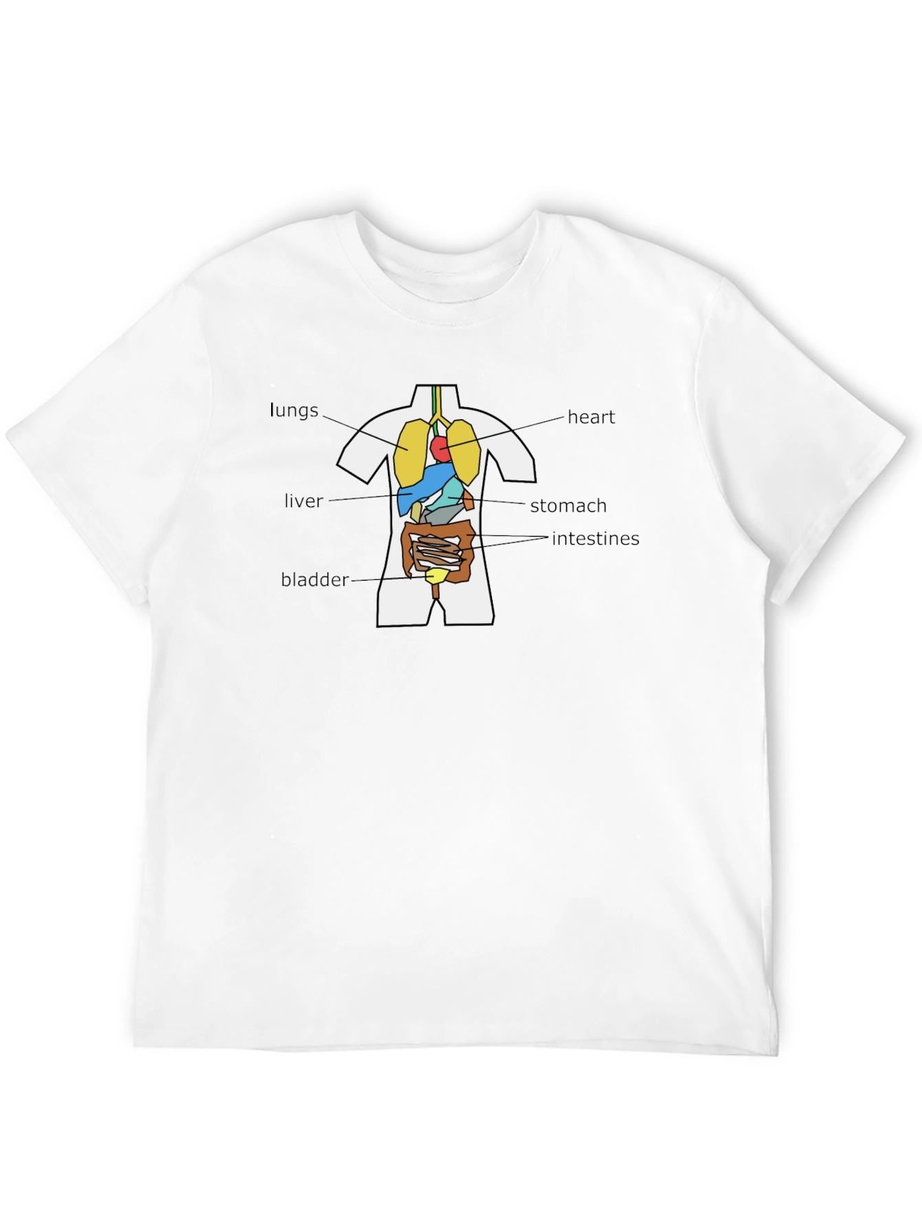 Anatomical Human Body Organs T-Shirt - Black