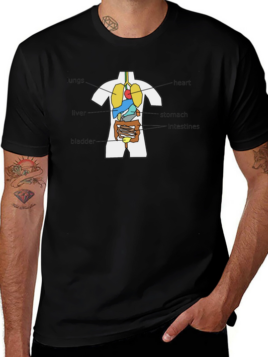 Anatomical Human Body Organs T-Shirt - Black