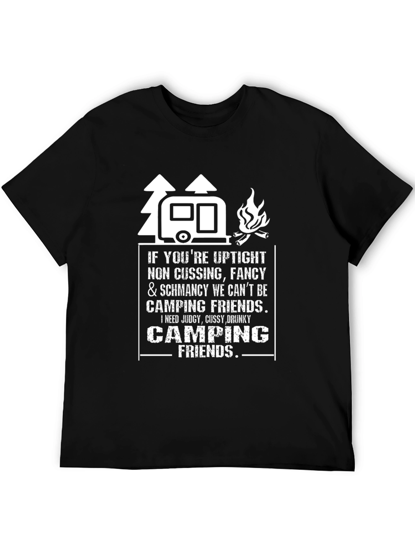 Funny Camping Friends Graphic Tee