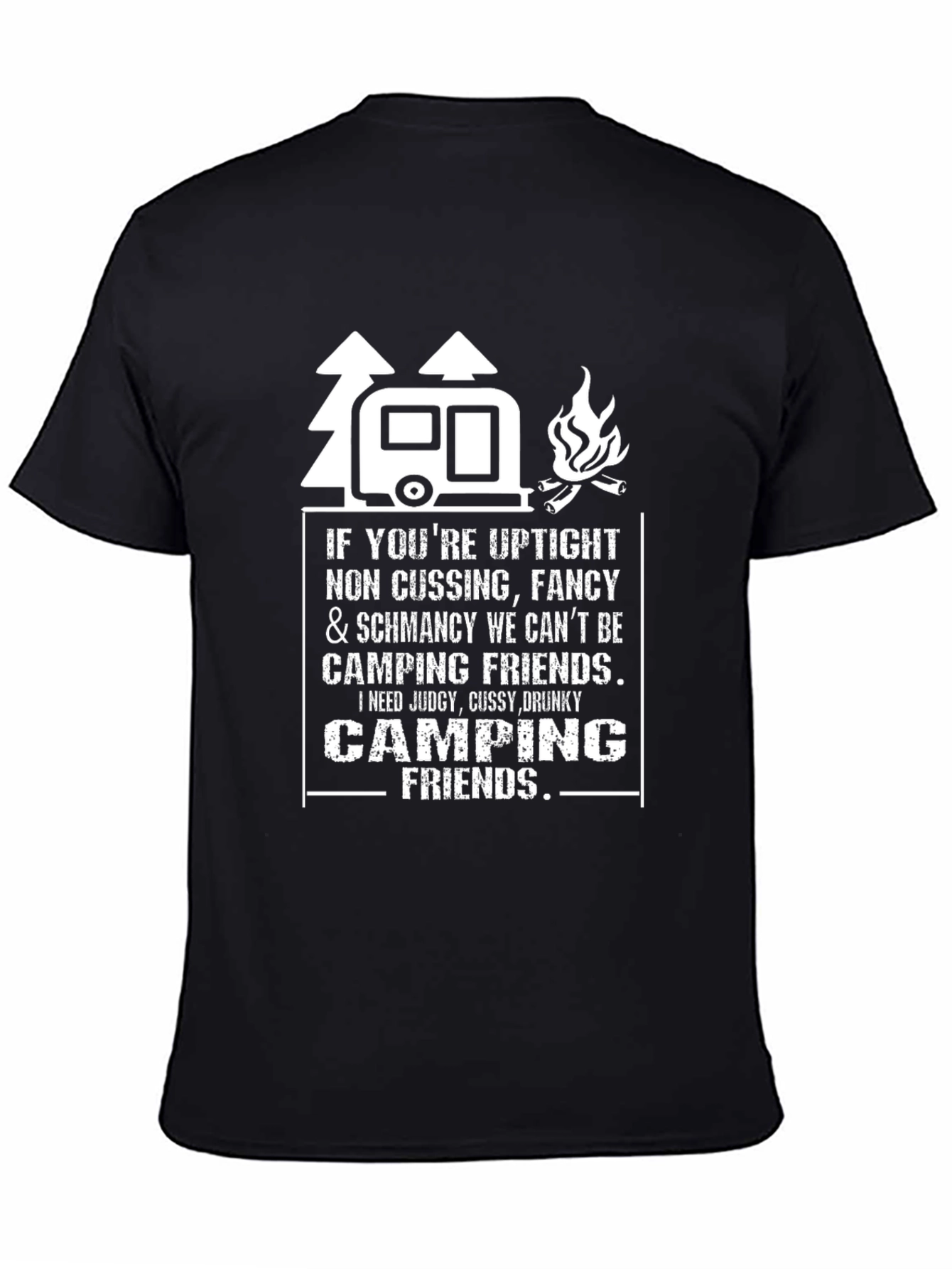 Funny Camping Friends Graphic Tee
