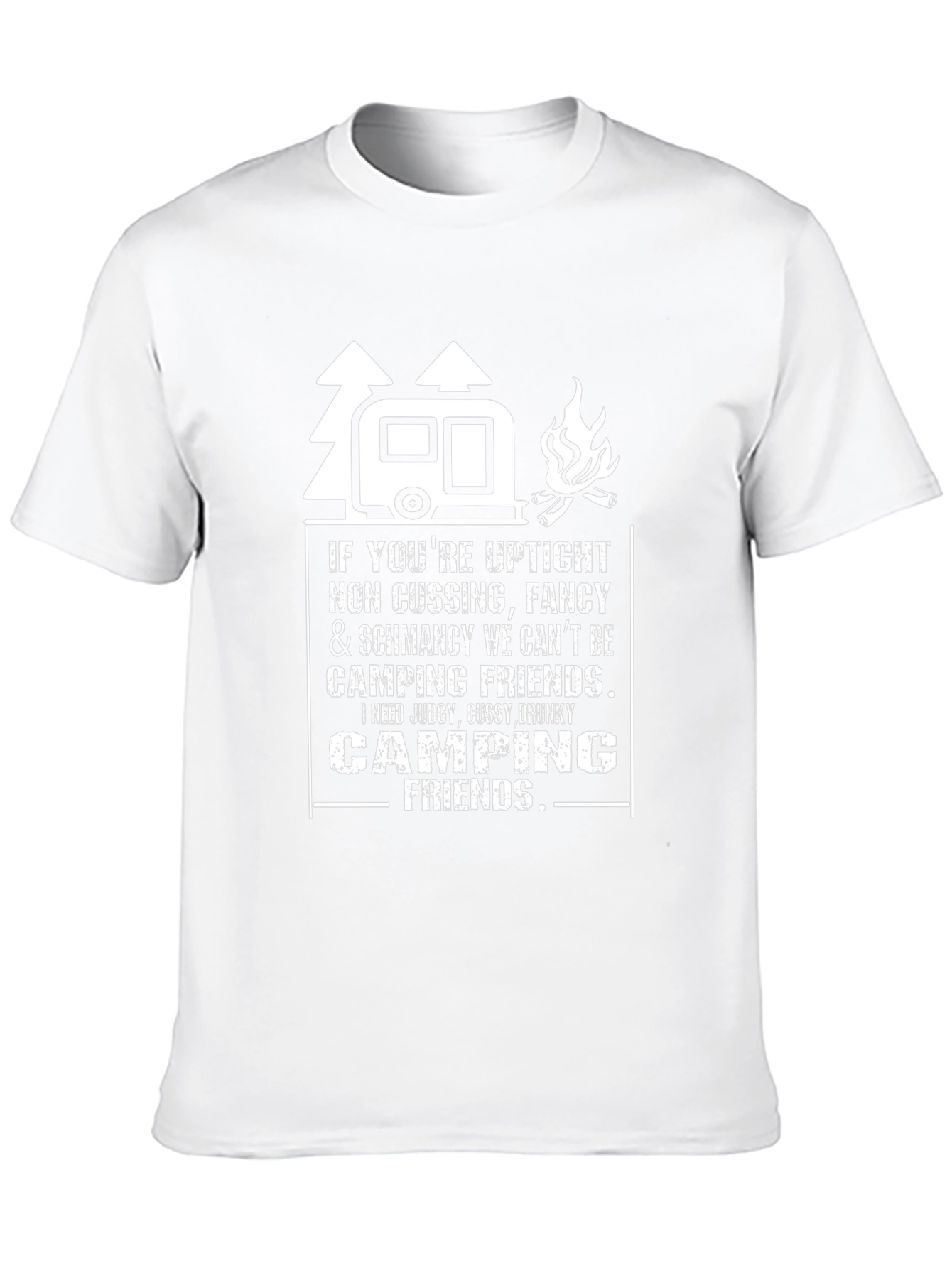 Funny Camping Friends Graphic Tee