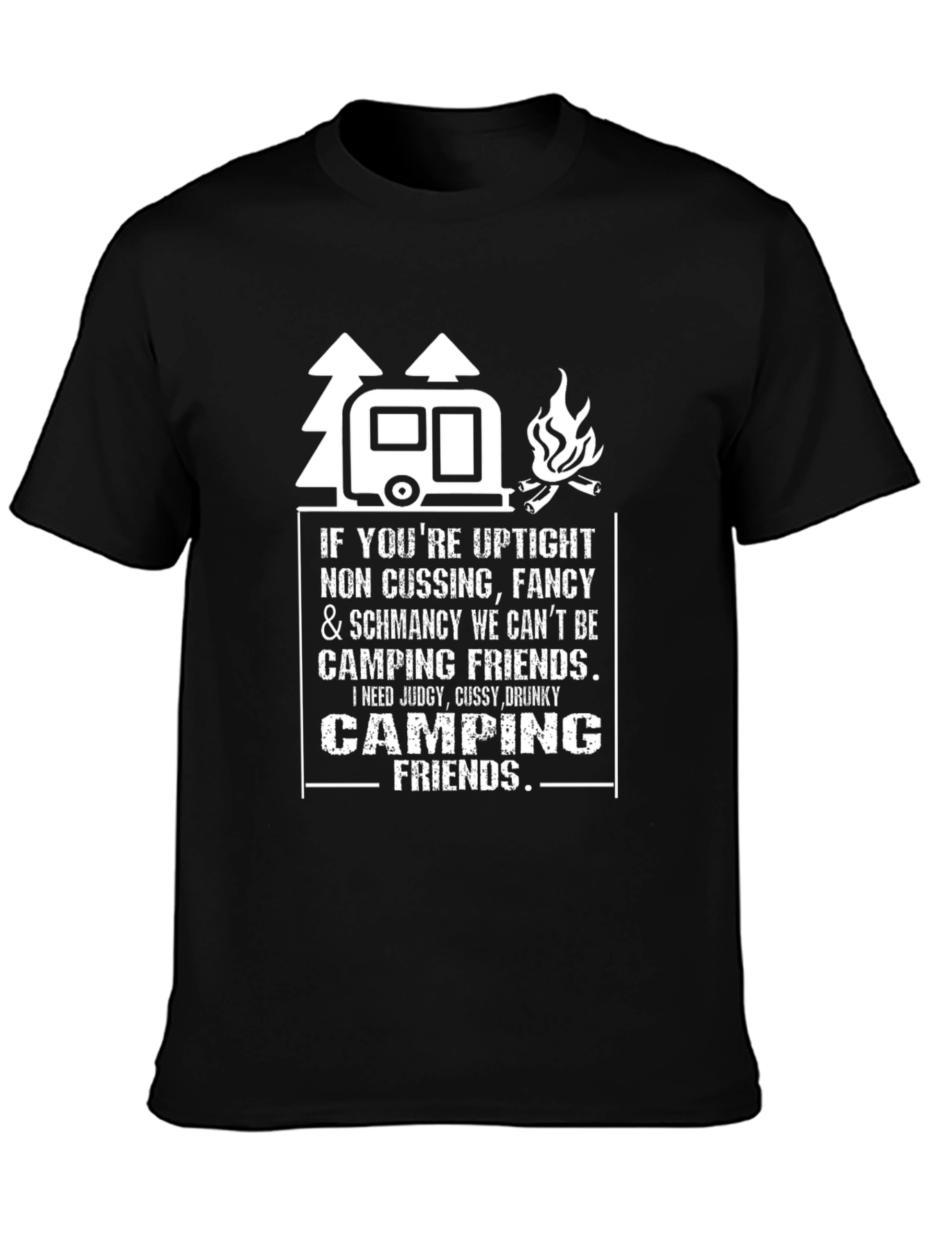 Funny Camping Friends Graphic Tee