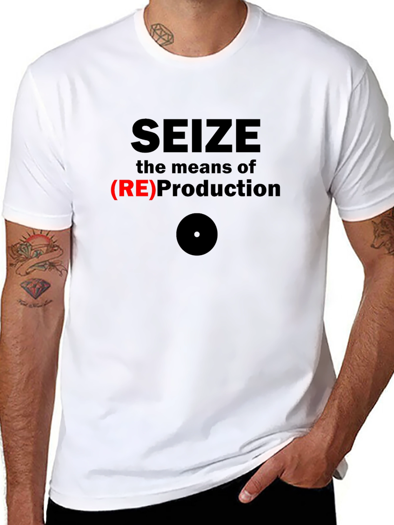 Seize the Means of (RE)Production Graphic T-Shirt