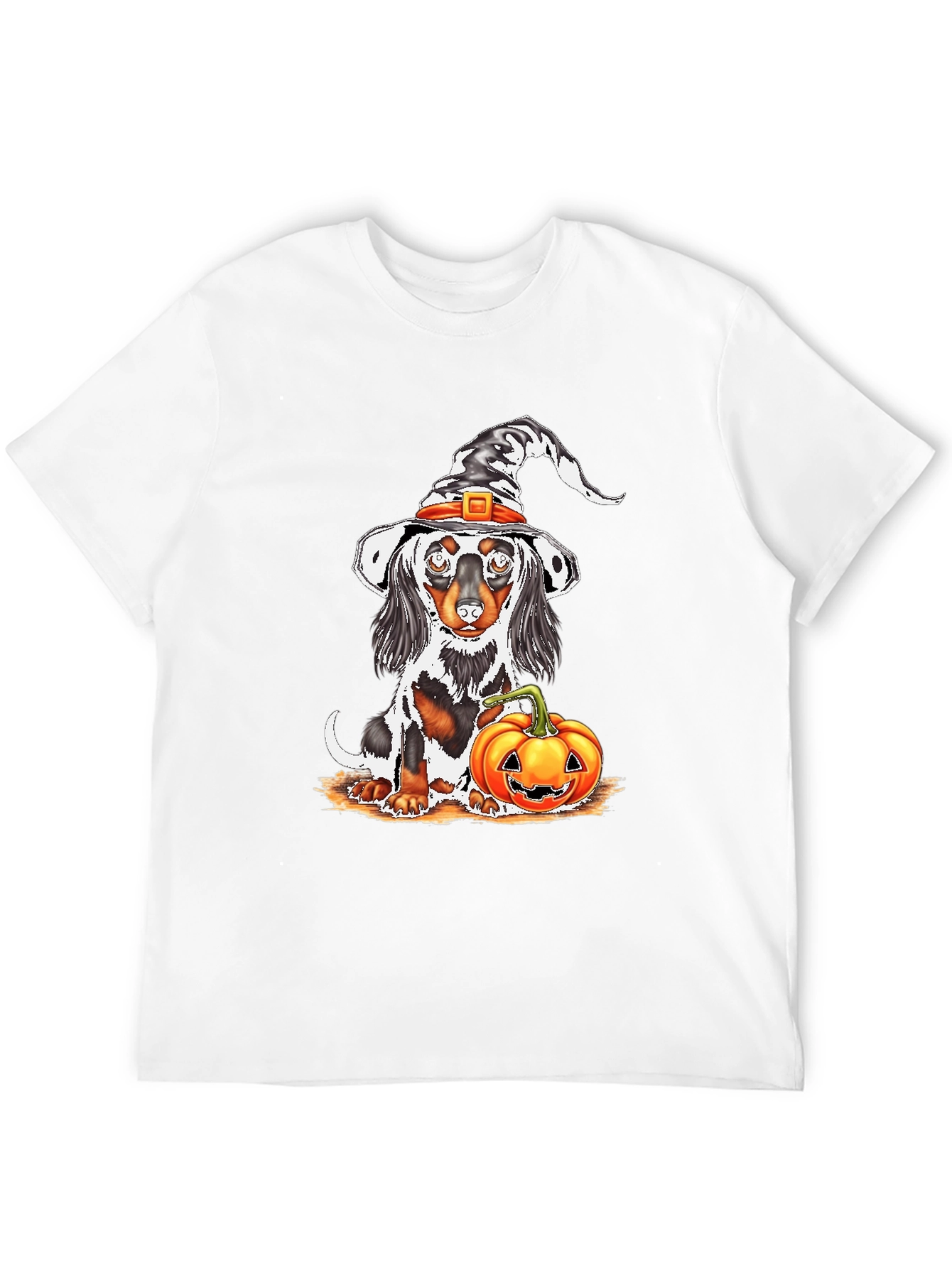Halloween Dachshund Witch T-Shirt