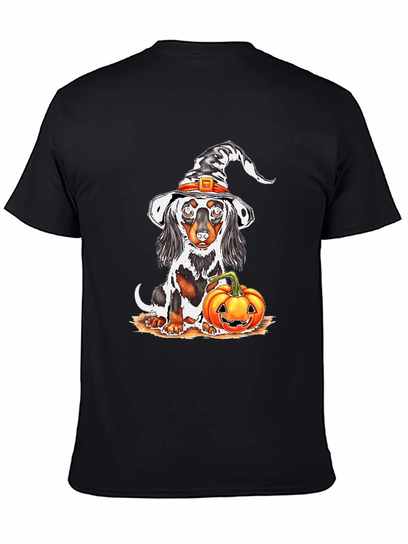 Halloween Dachshund Witch T-Shirt