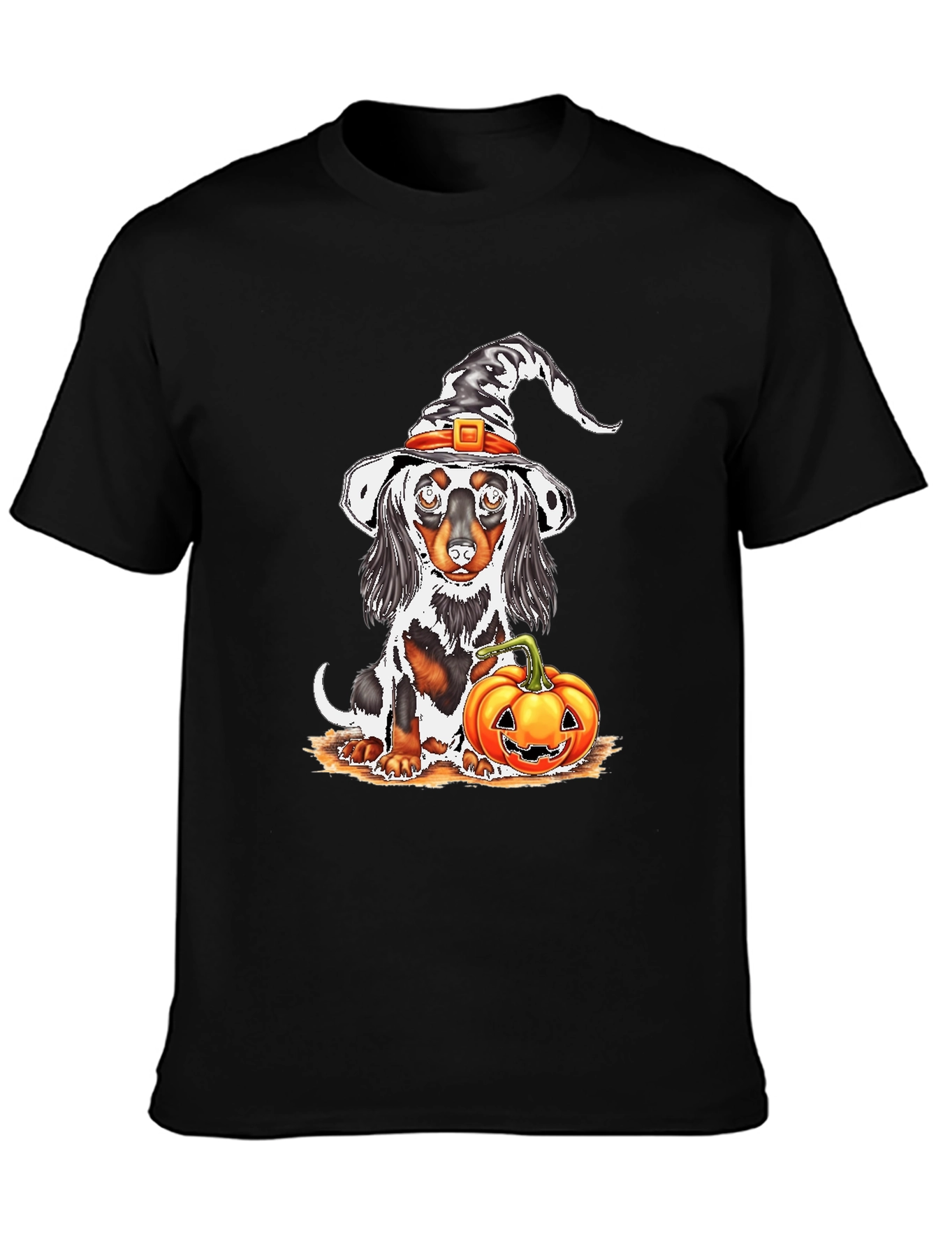 Halloween Dachshund Witch T-Shirt