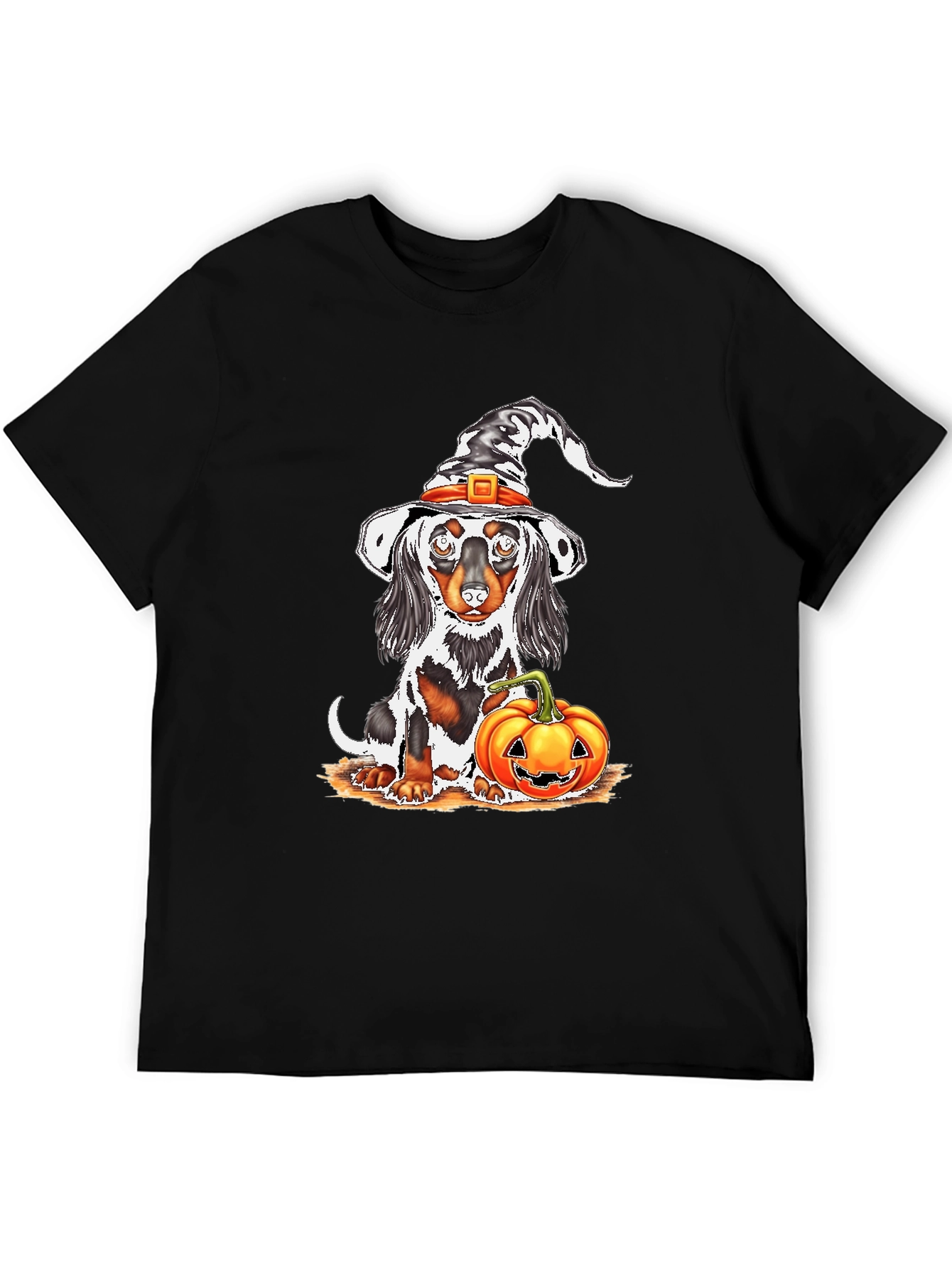 Halloween Dachshund Witch T-Shirt