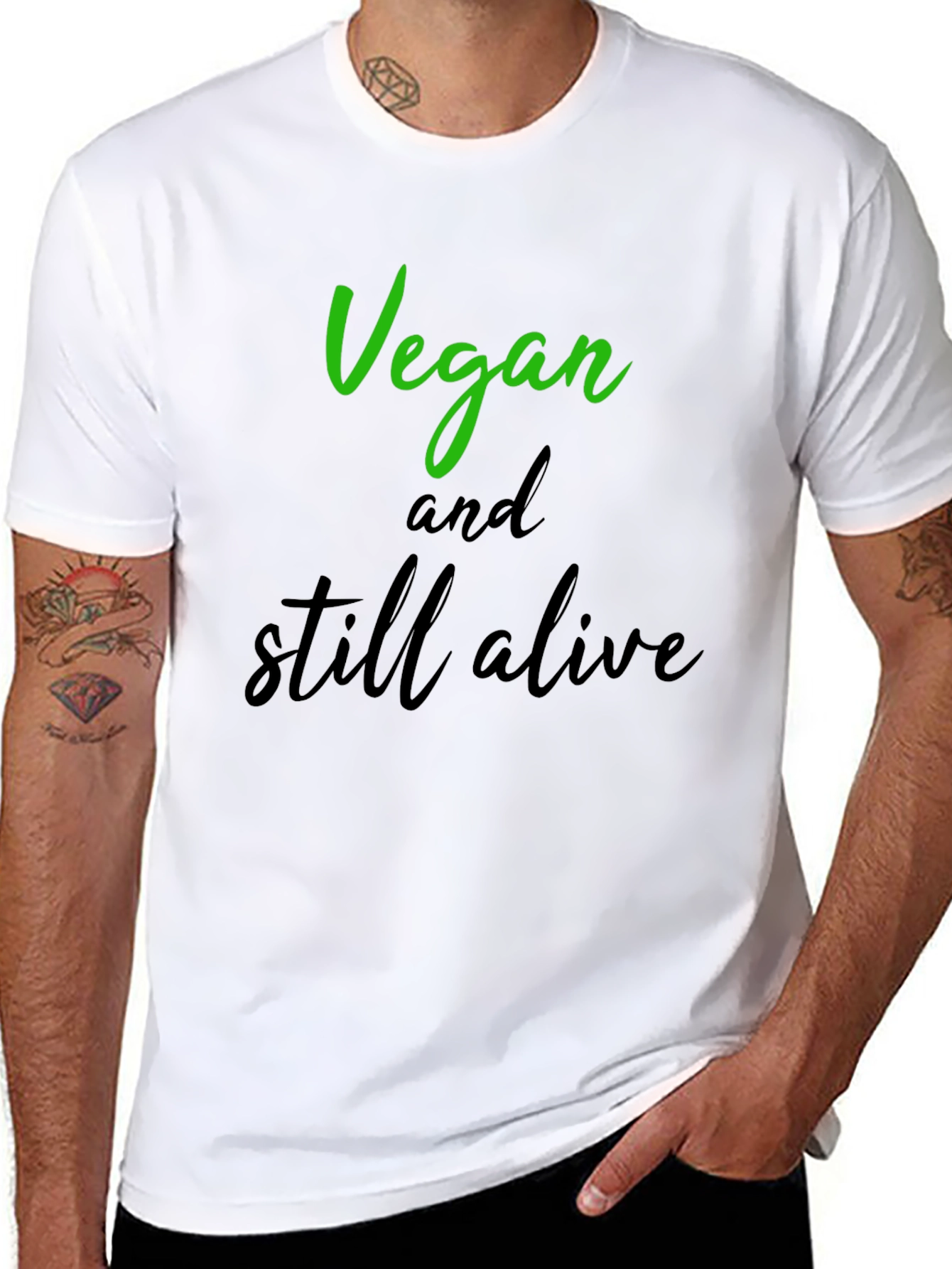 Vegan and Still Alive Graphic T-Shirt