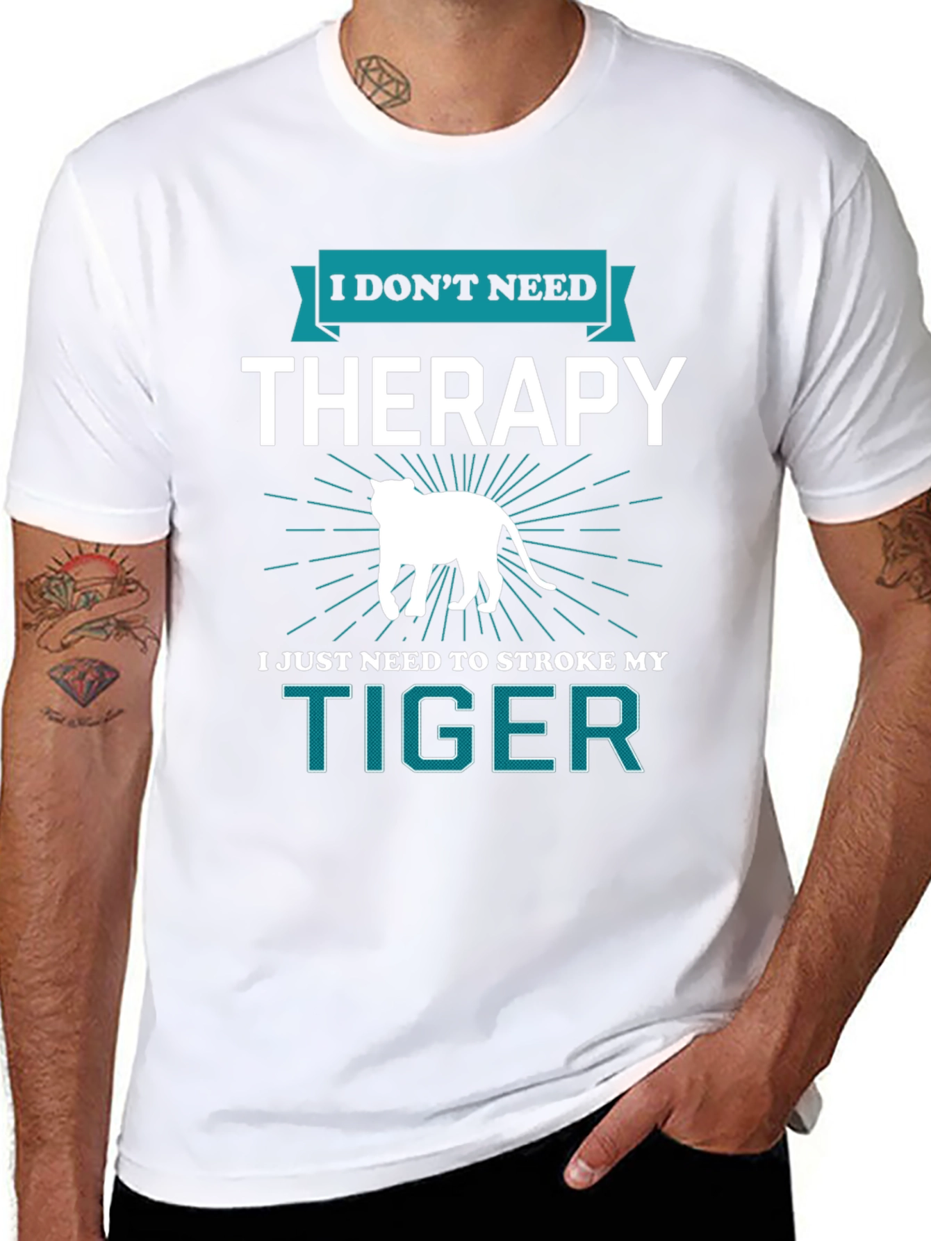 I Dont Need Therapy Tiger Graphic Tee
