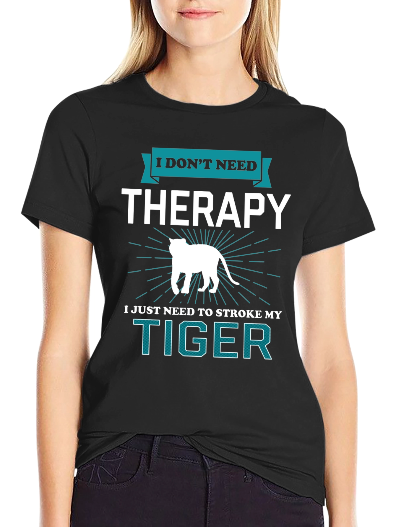 I Dont Need Therapy Tiger Graphic Tee
