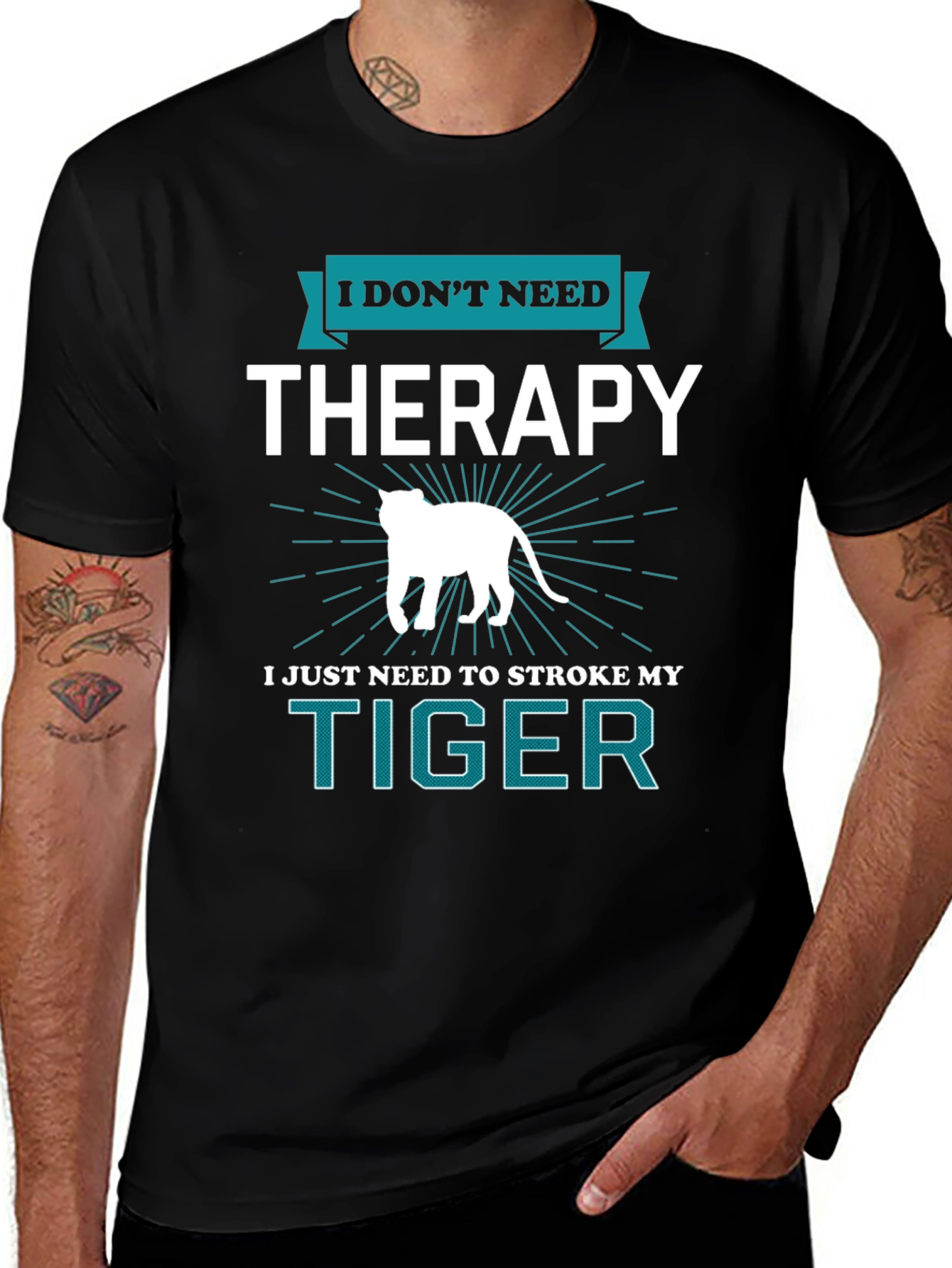 I Dont Need Therapy Tiger Graphic Tee