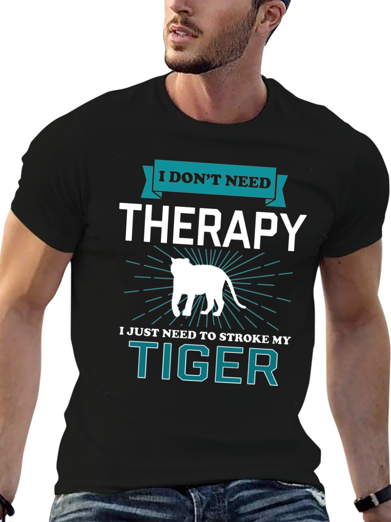 I Dont Need Therapy Tiger Graphic Tee