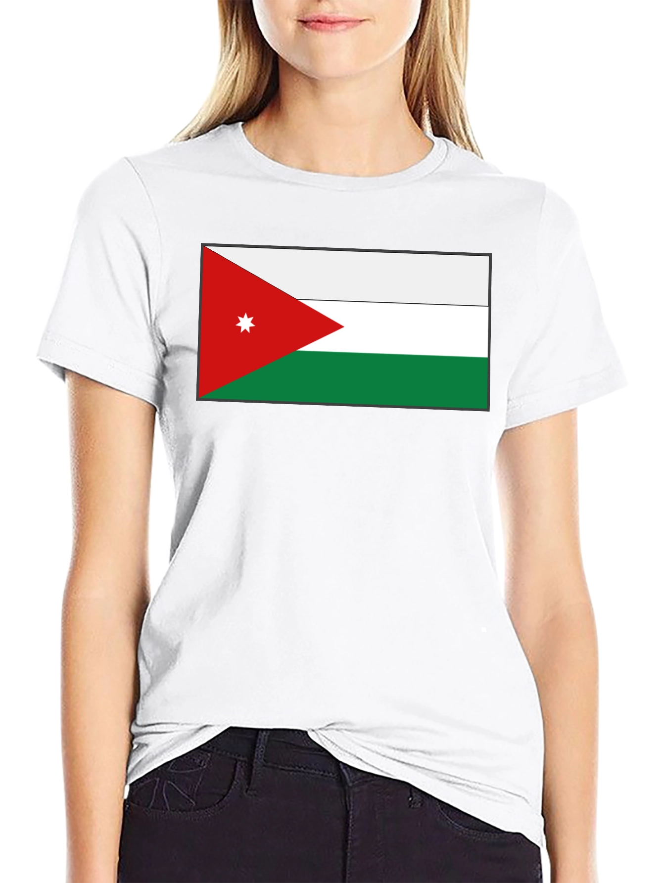 Jordan Flag T-Shirt - Black Cotton Tee