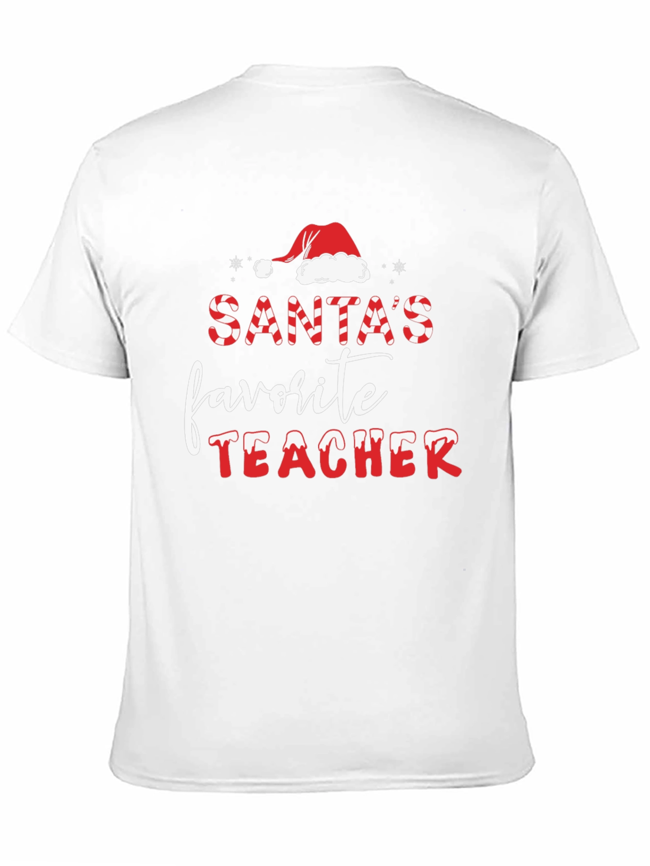 Santas Favorite Teacher T-Shirt - Holiday Gift
