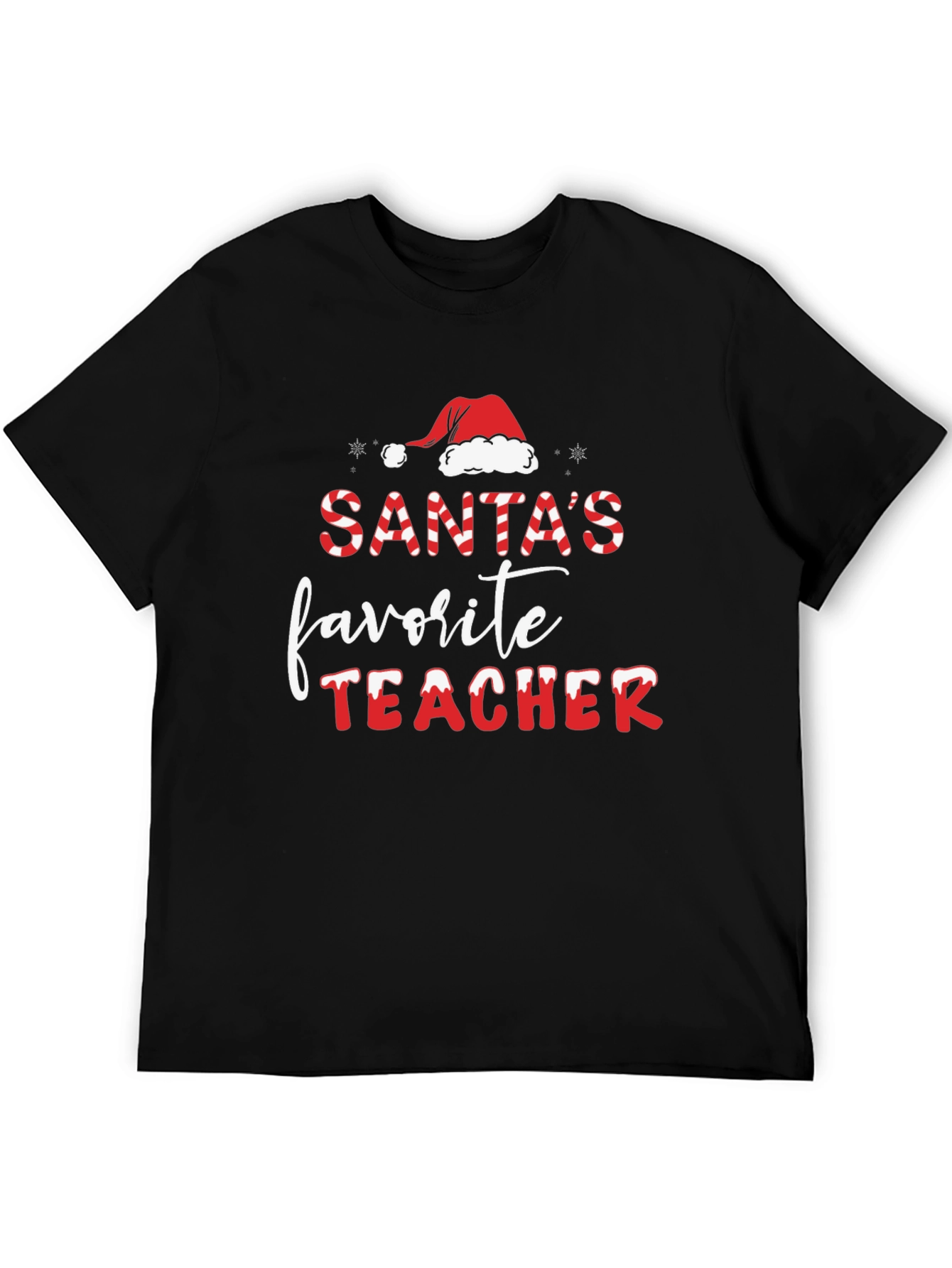 Santas Favorite Teacher T-Shirt - Holiday Gift