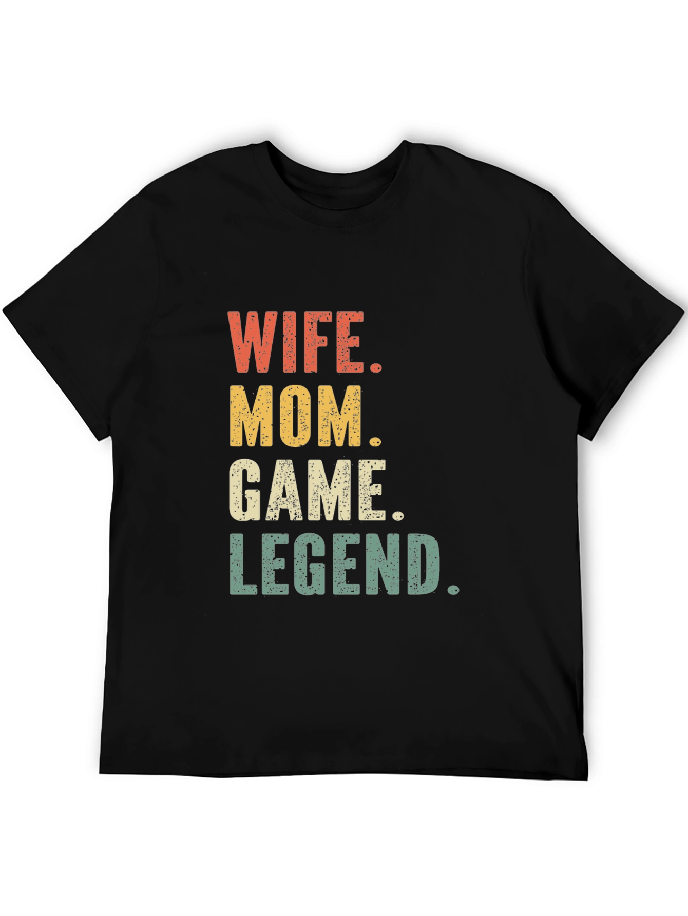 Wife Mom Game Legend T-Shirt - Black Novelty Tee