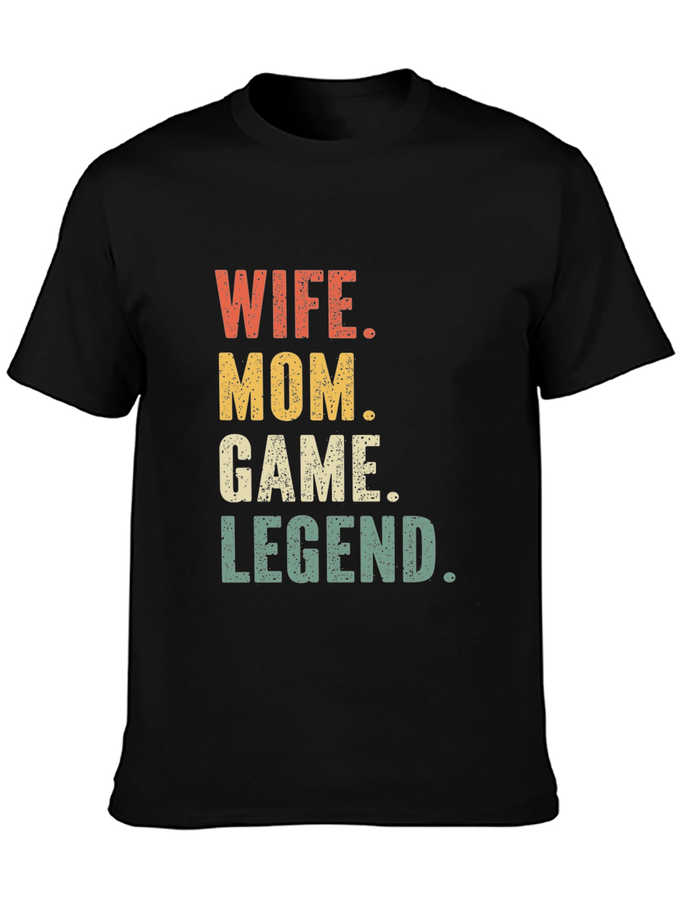 Wife Mom Game Legend T-Shirt - Black Novelty Tee