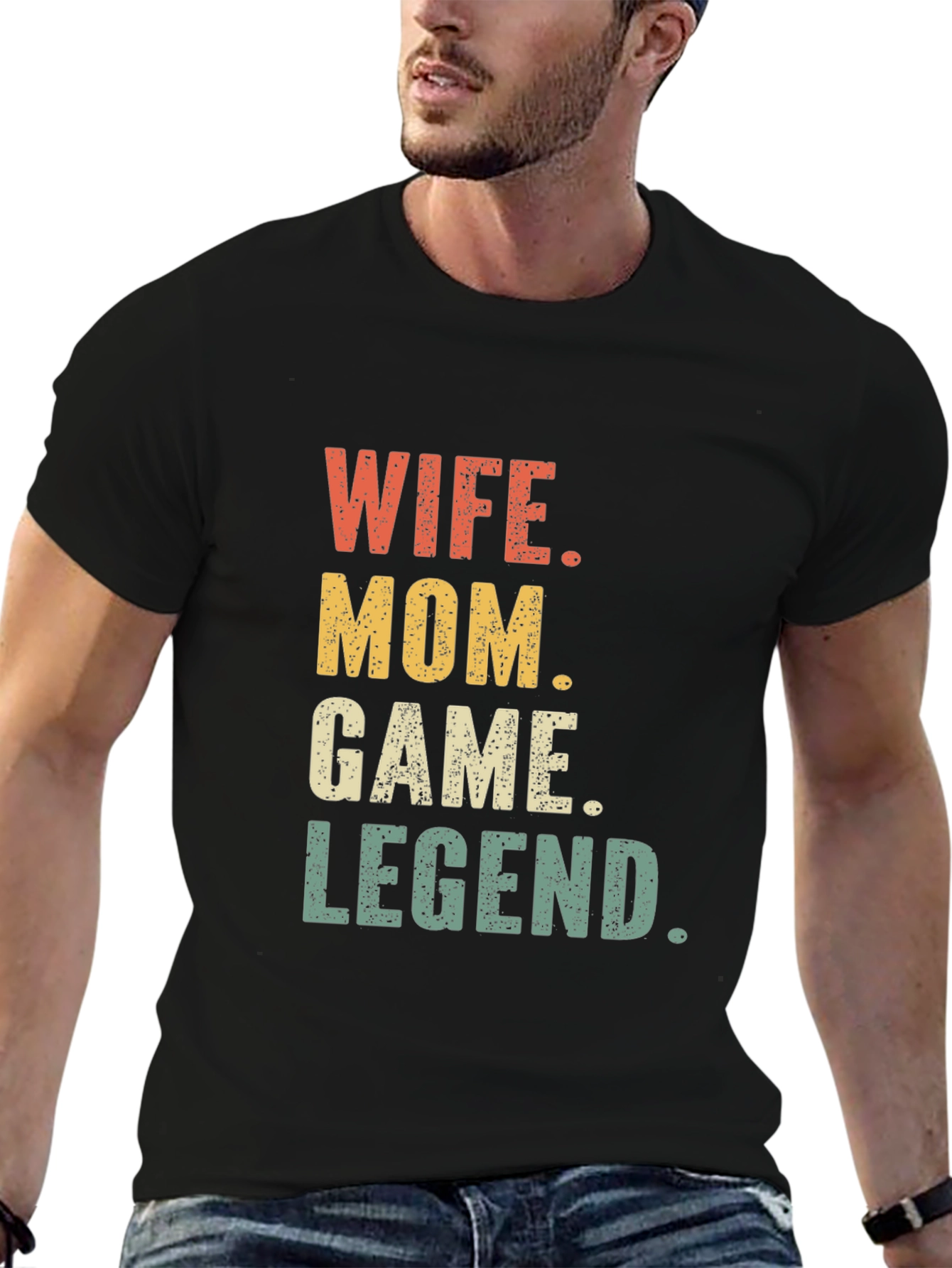 Wife Mom Game Legend T-Shirt - Black Novelty Tee