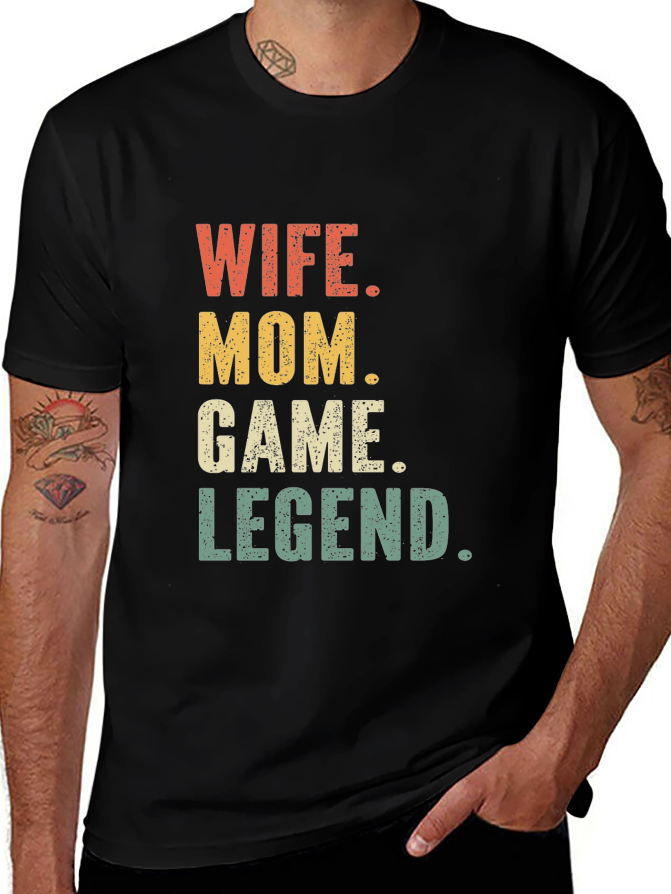 Wife Mom Game Legend T-Shirt - Black Novelty Tee