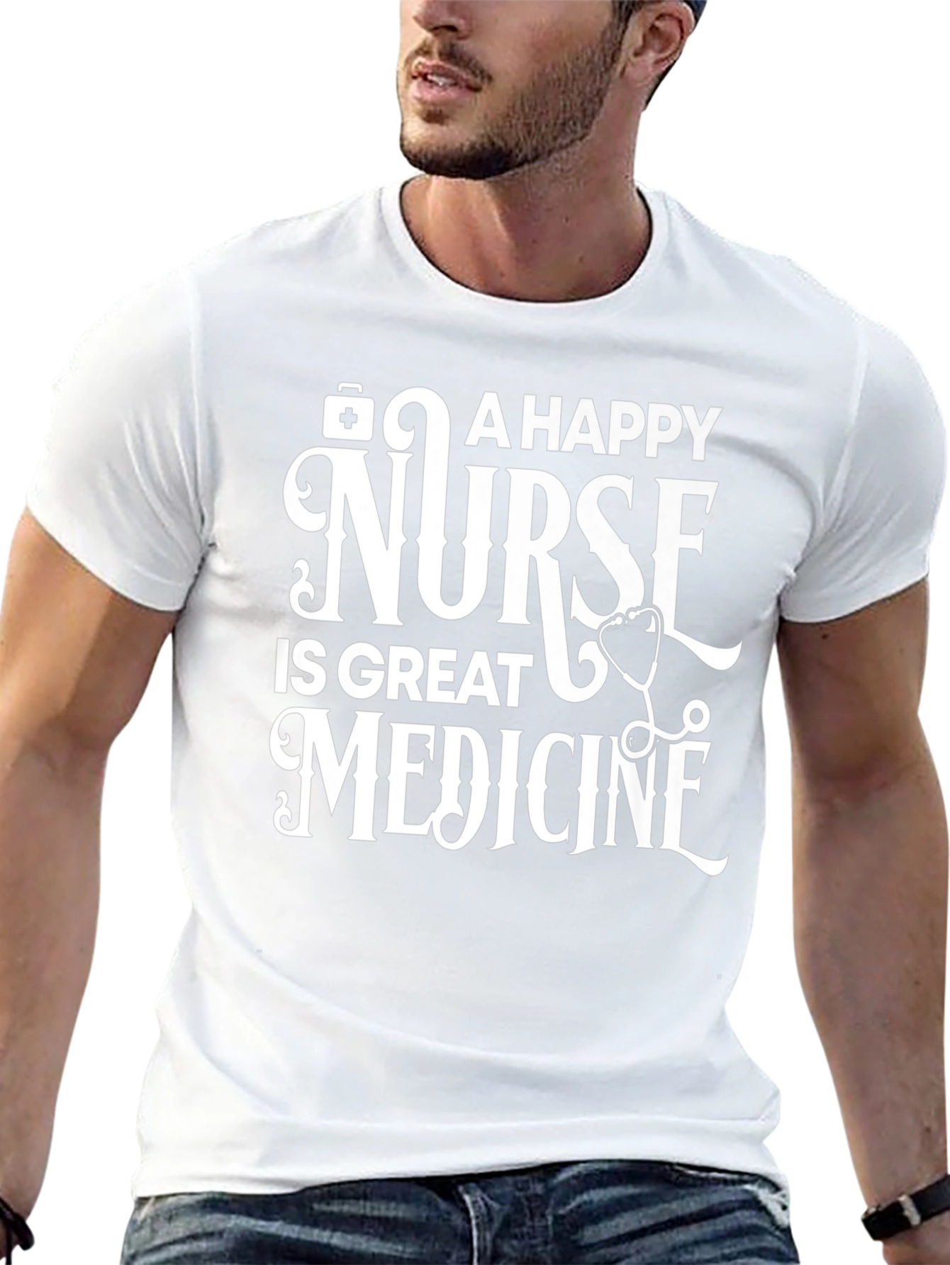 Happy Nurse Great Medicine Graphic T-Shirt