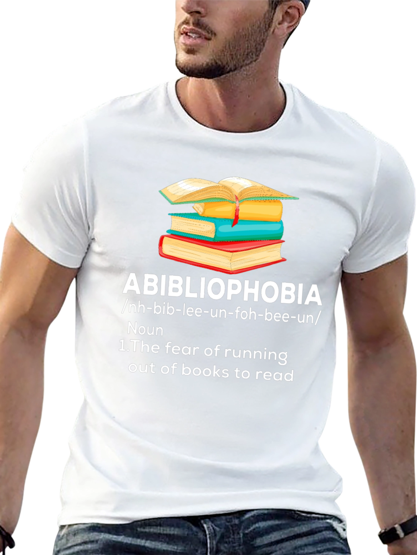 Abibliophobia T-Shirt - Fear of Running Out of Books!