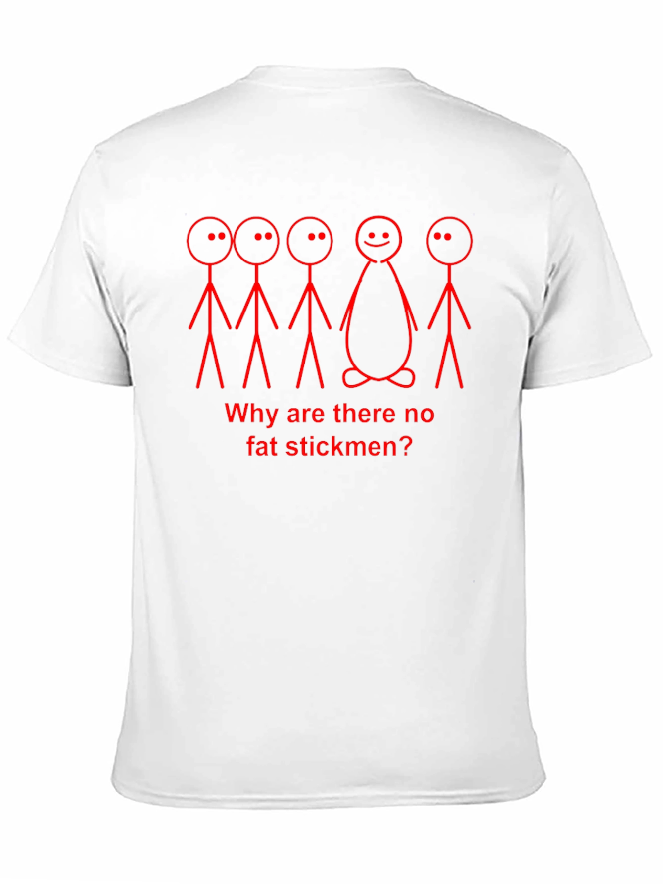 Funny Stickmen Graphic Black T-Shirt
