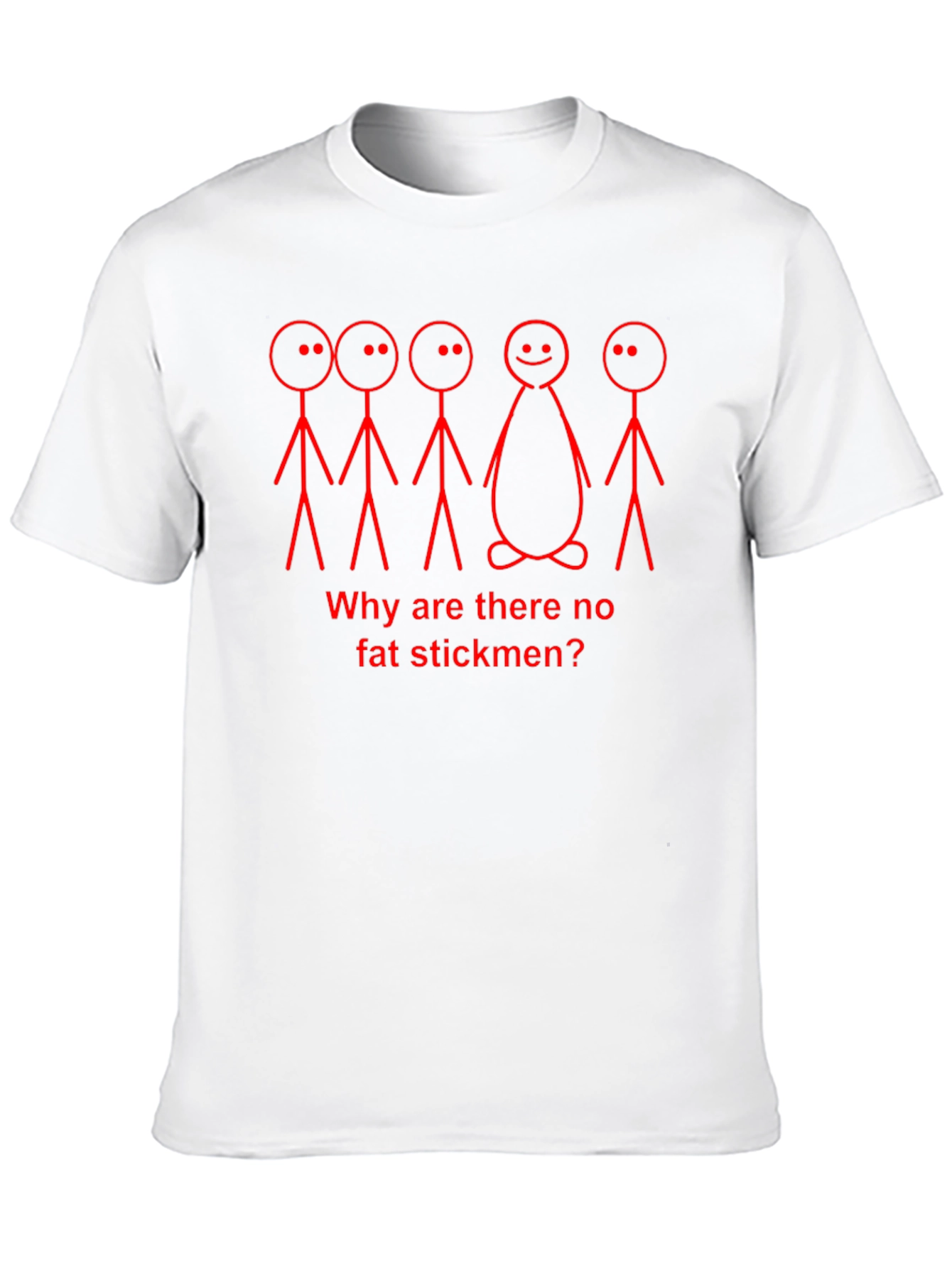 Funny Stickmen Graphic Black T-Shirt