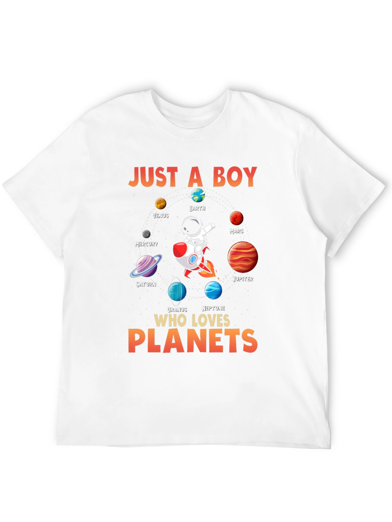 Just A Boy Who Loves Planets Graphic Tee