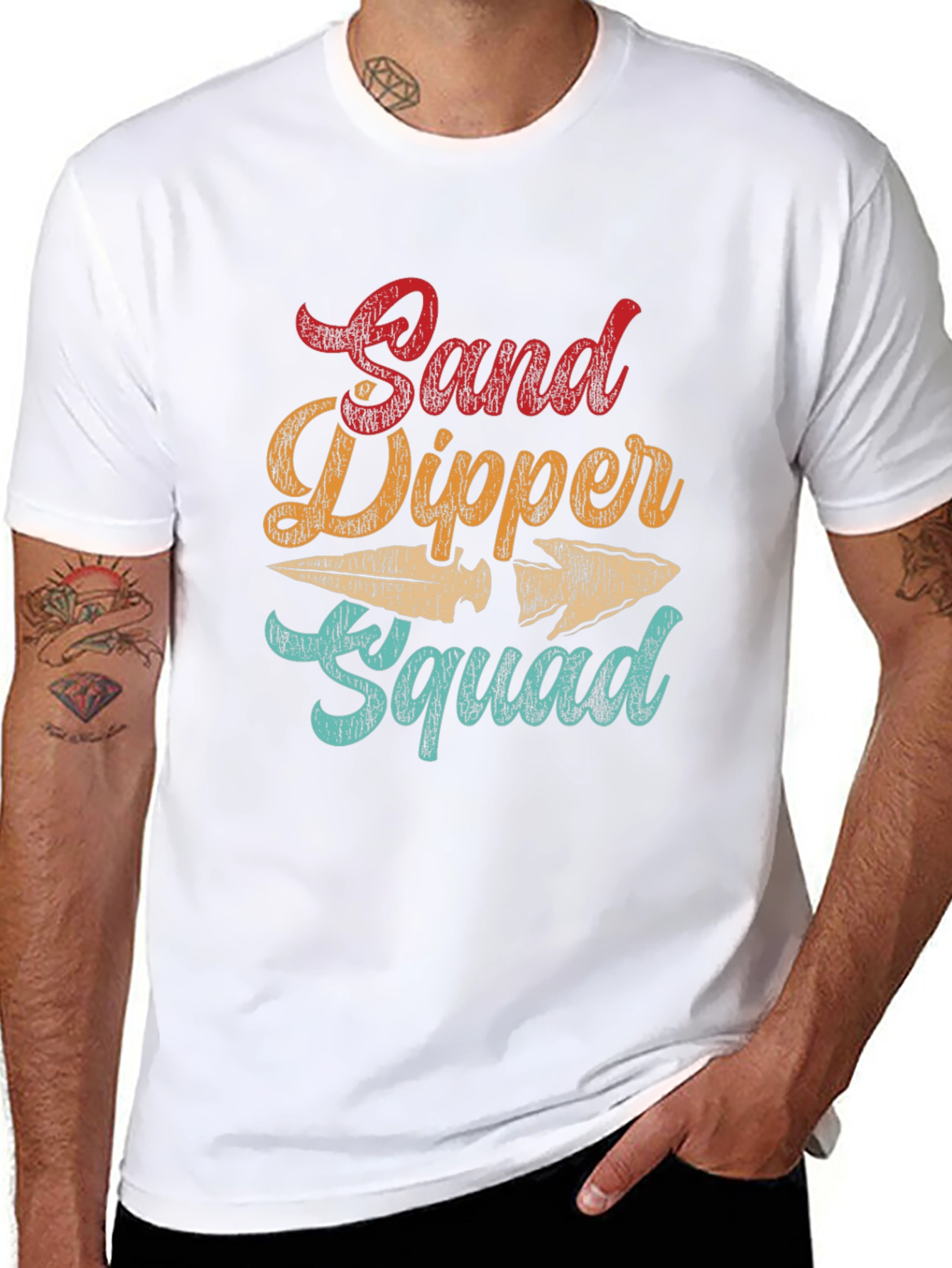 Sand Dipper Squad T-Shirt Retro Design