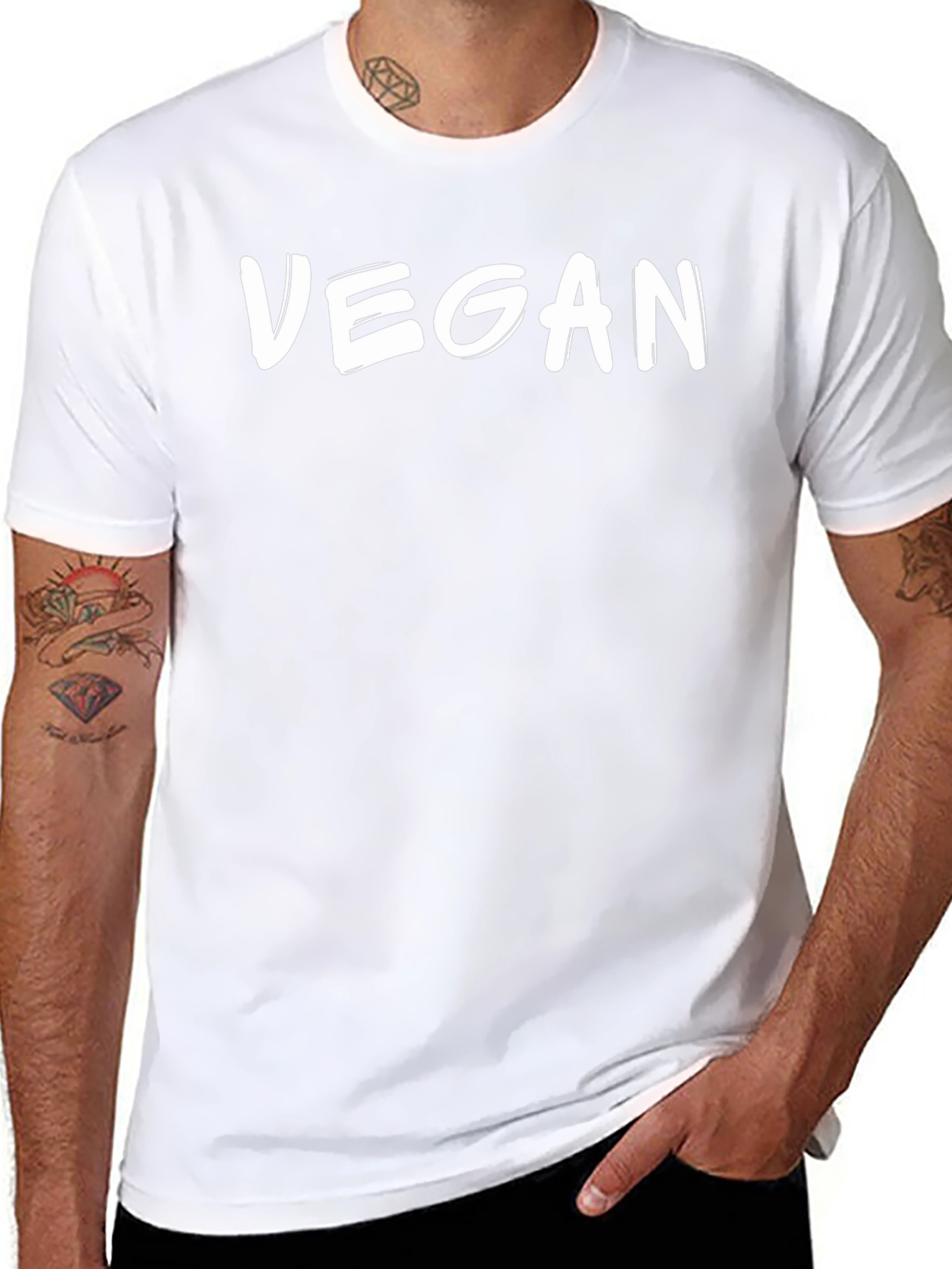 Vegan Black T-Shirt - Stylish and Comfortable