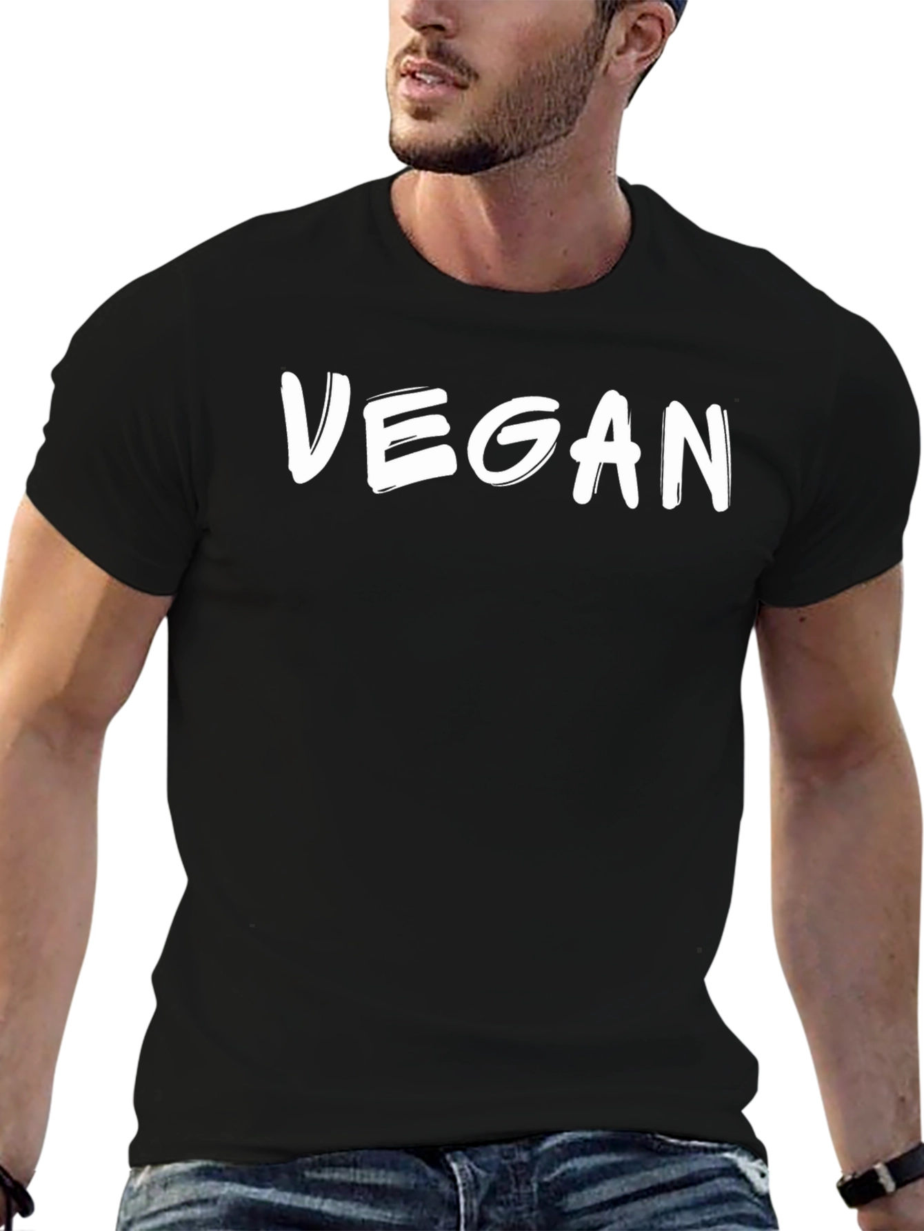 Vegan Black T-Shirt - Stylish and Comfortable