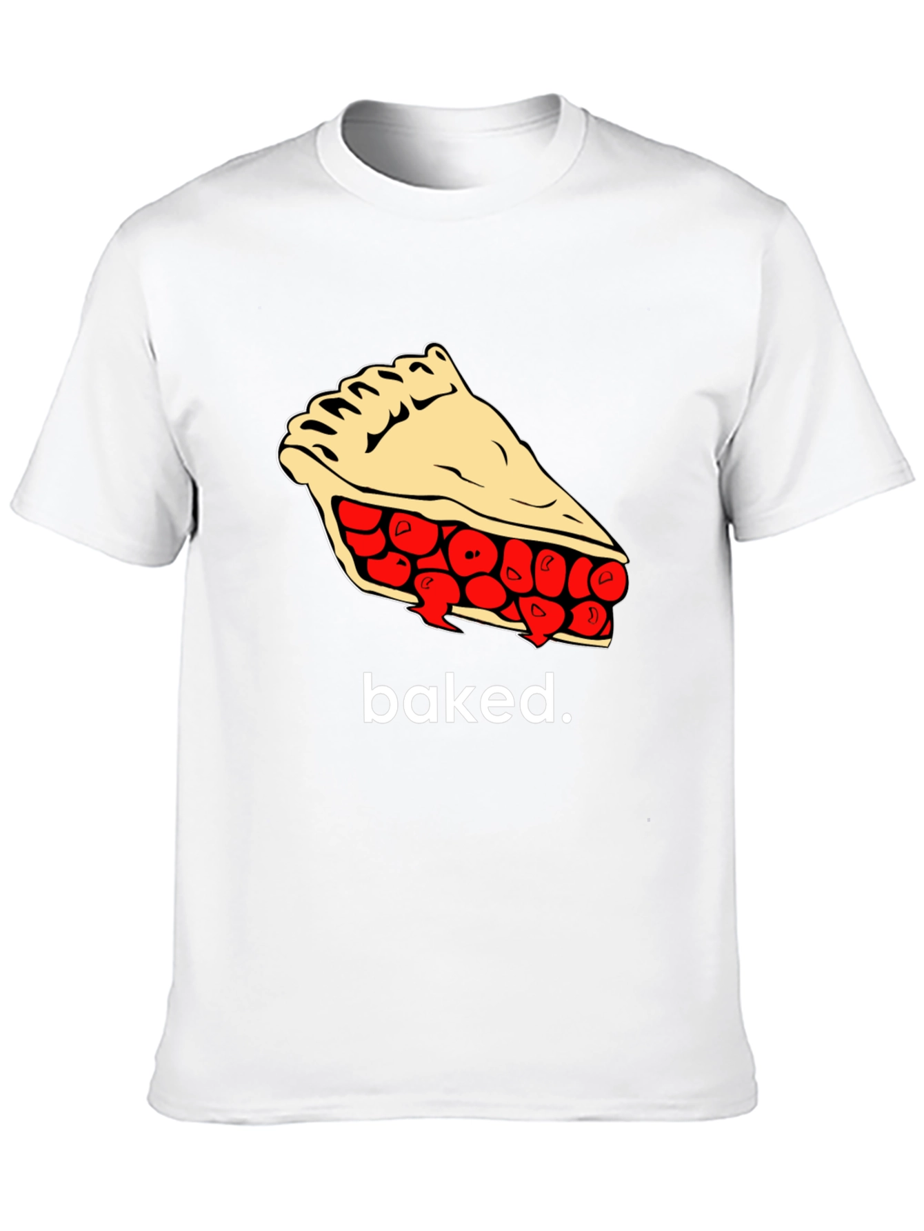 Baked Pie Slice Graphic Tee - Unisex Black T-Shirt
