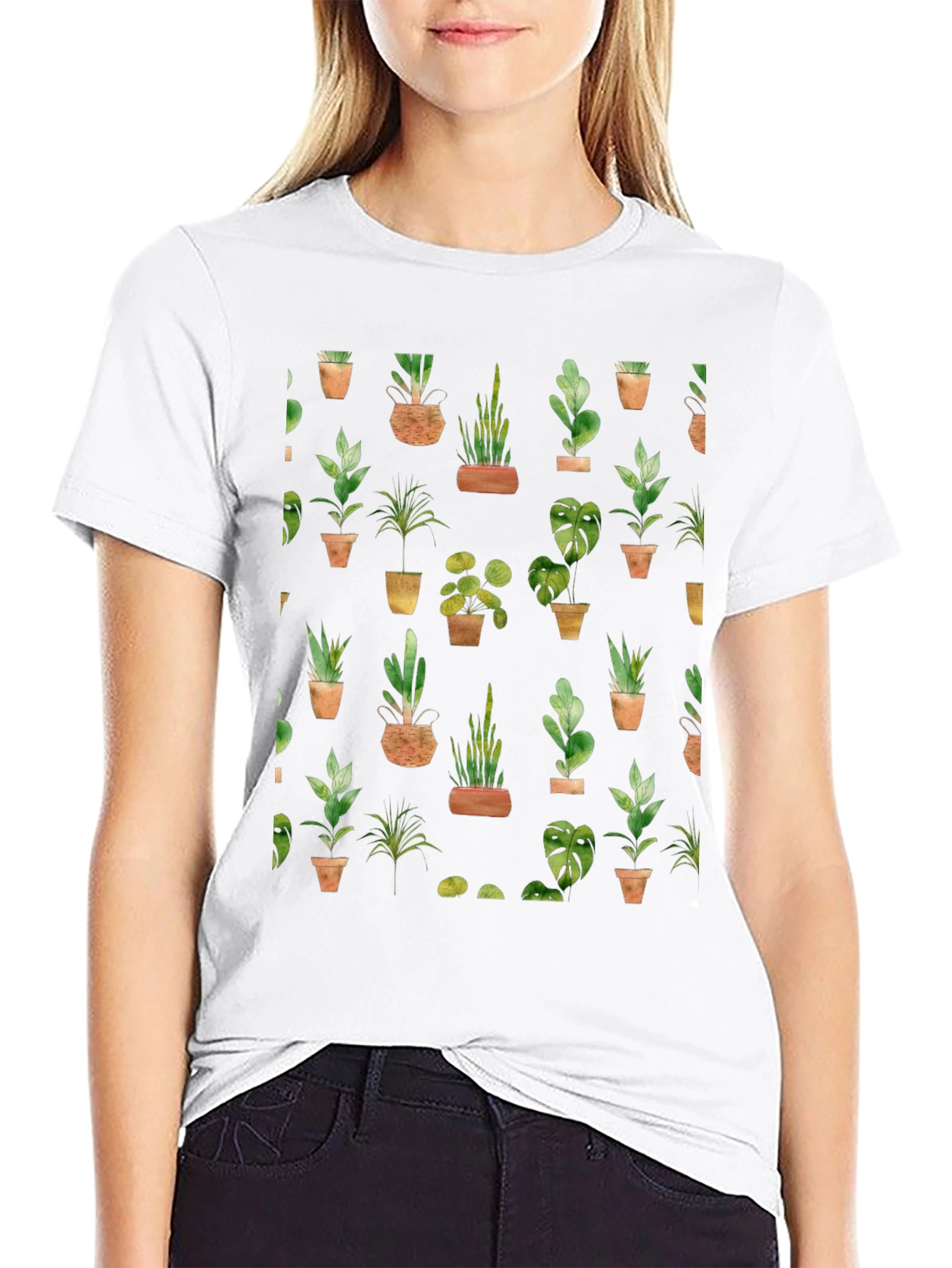 Plant Print T-Shirt