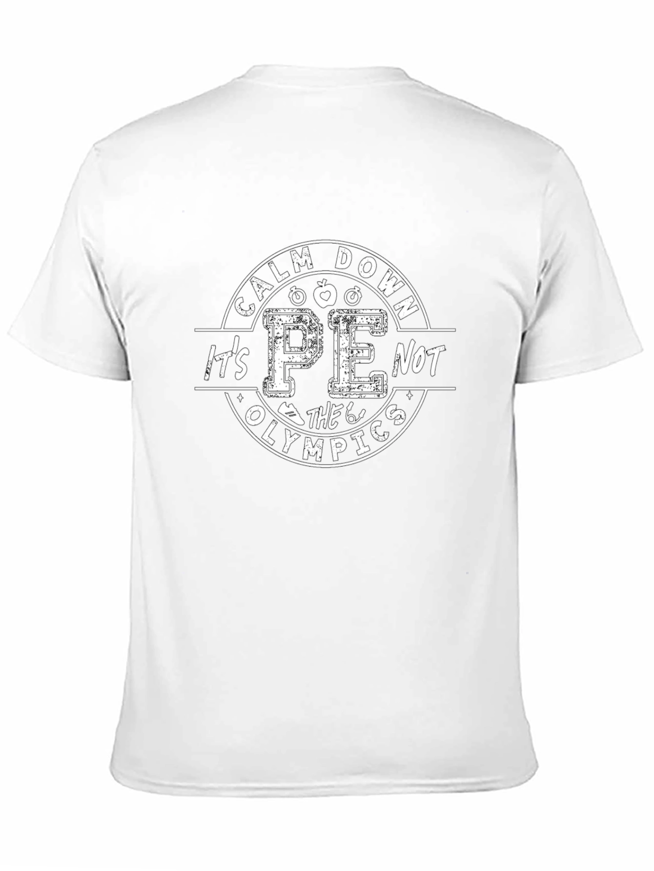 Calm Down Its PE Not The Olympics Black T-Shirt