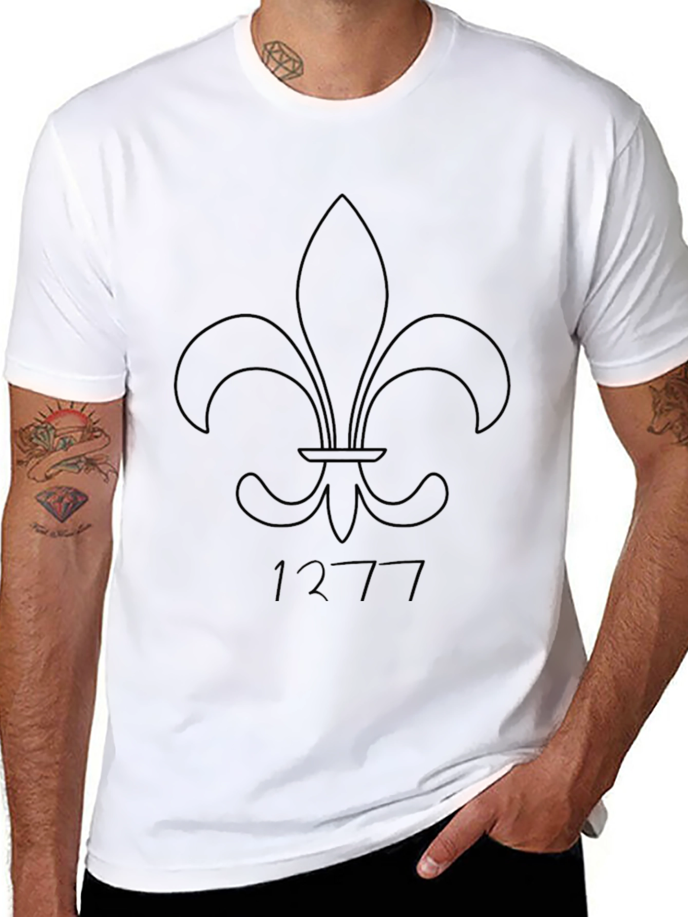 Fleur-de-lis Black Graphic Tee