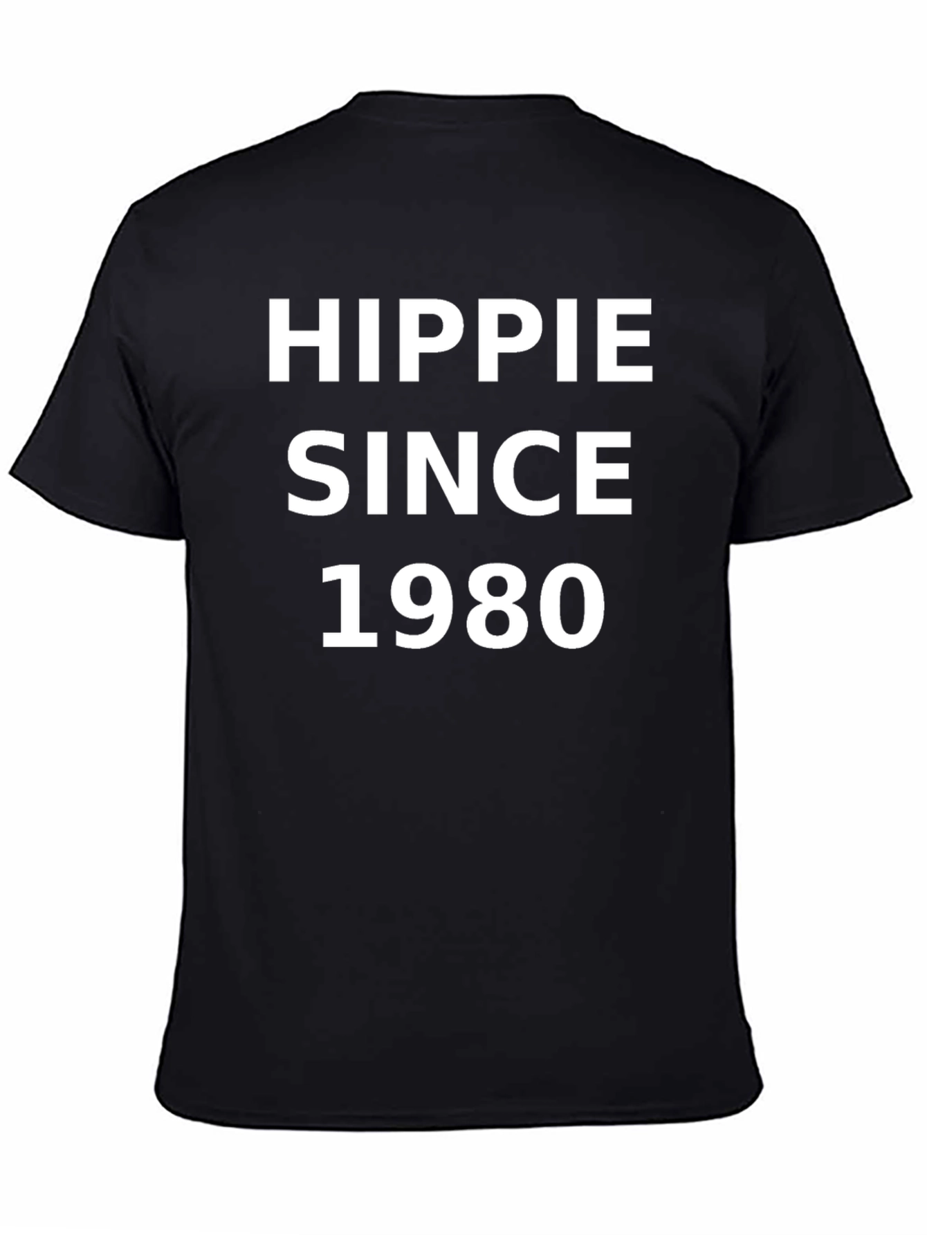 Hippie Since 1980 Black Graphic T-Shirt