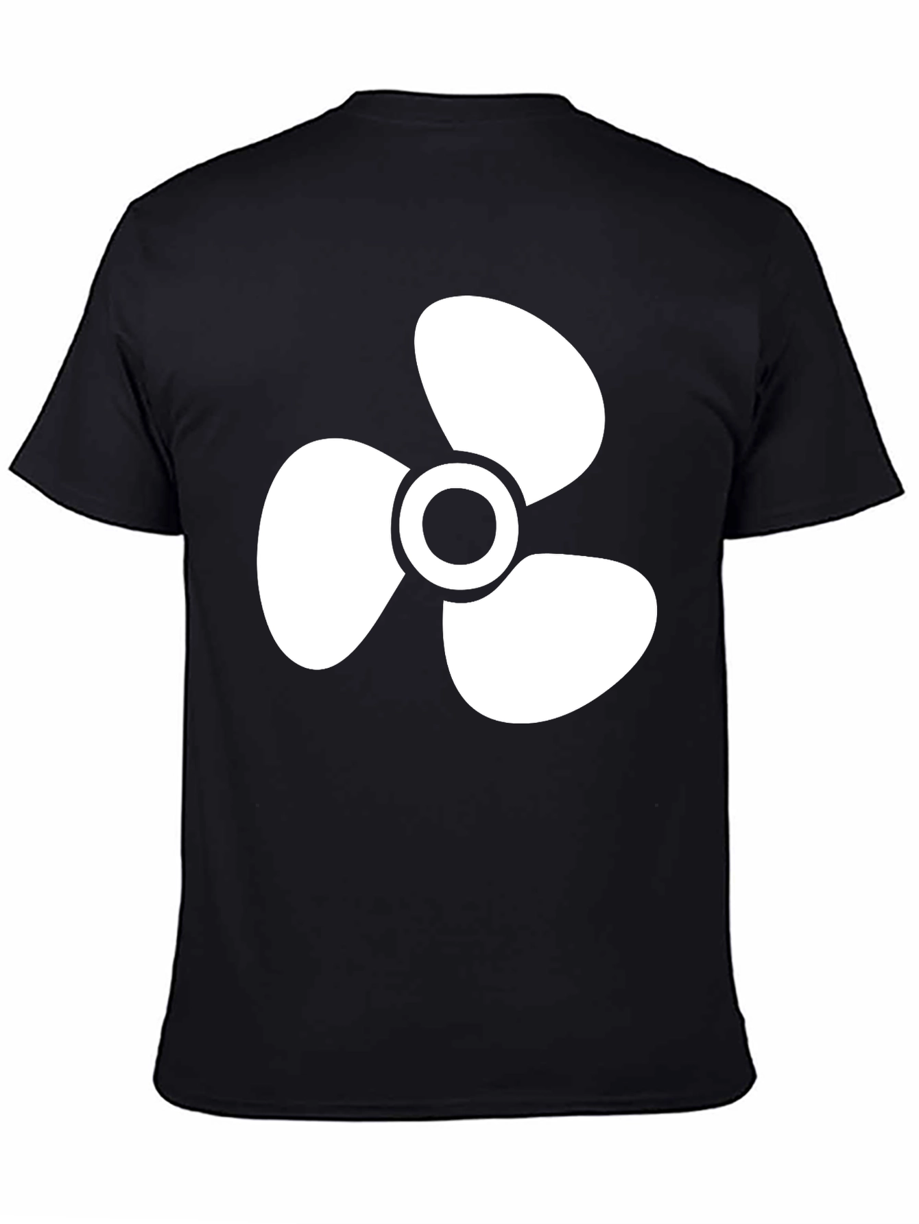 Propeller Graphic Tee - Cool Black Cotton Shirt