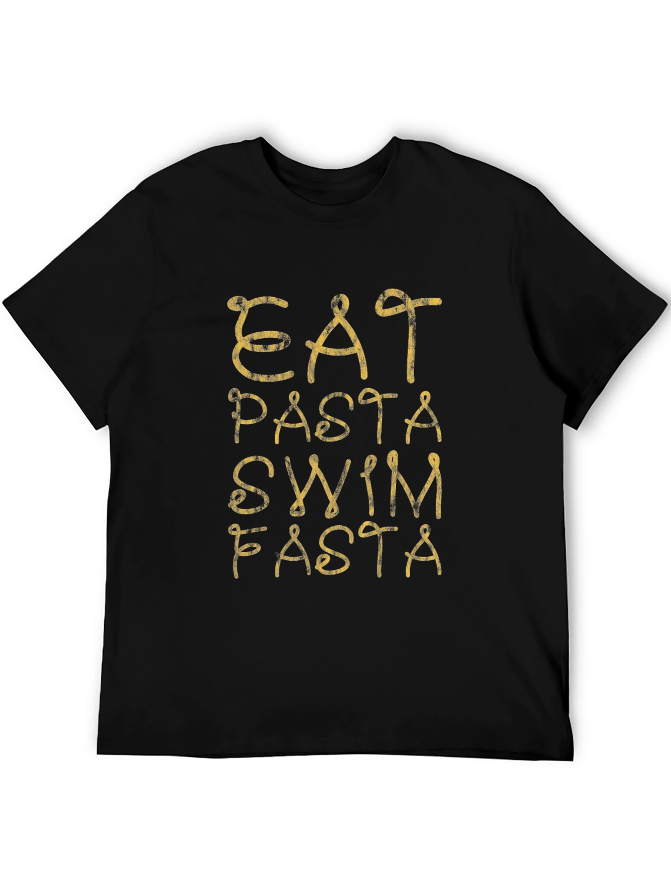 Eat Pasta Swim Fasta Black T-Shirt