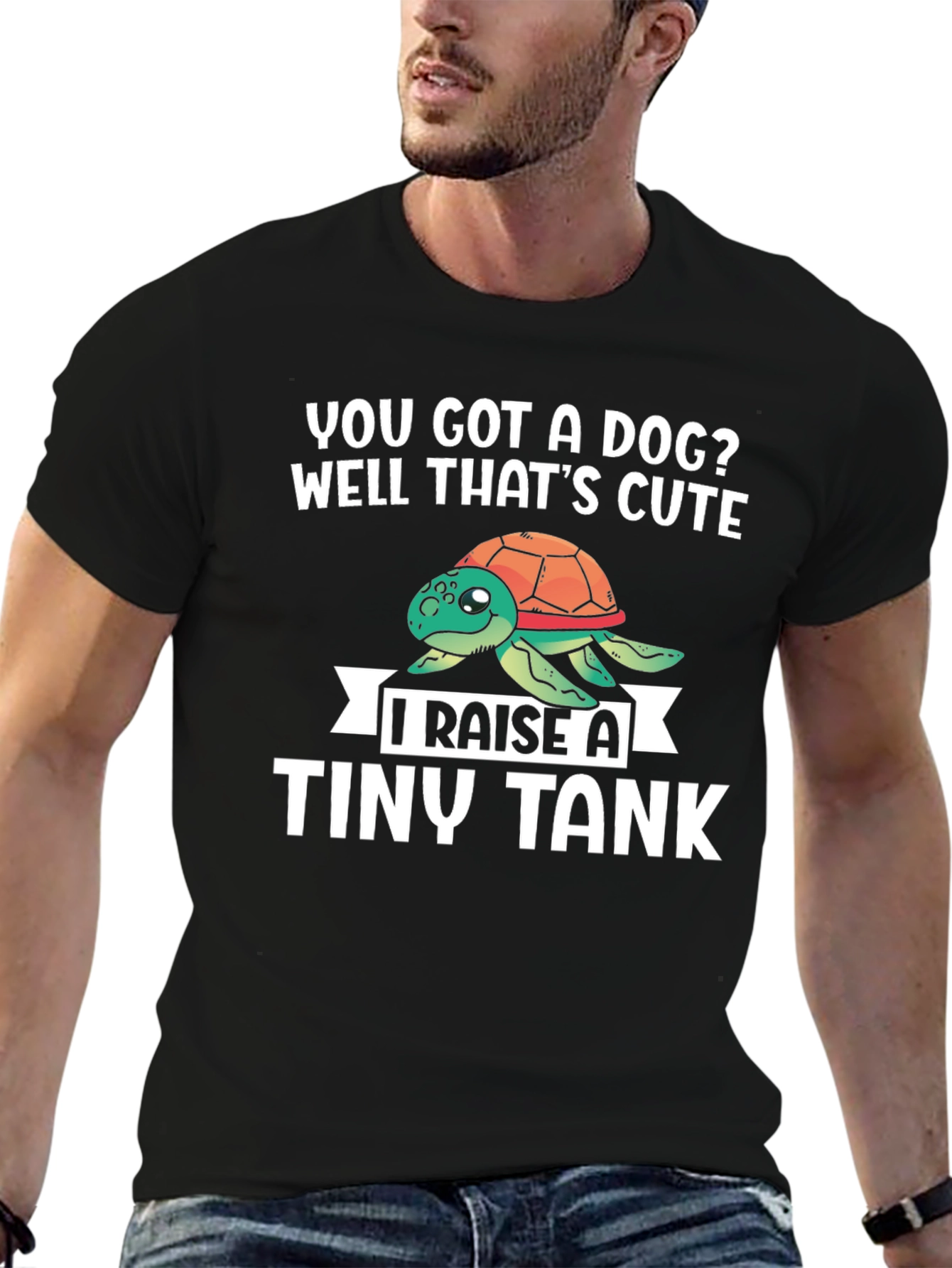 Raise a Tiny Tank Turtle Graphic T-Shirt
