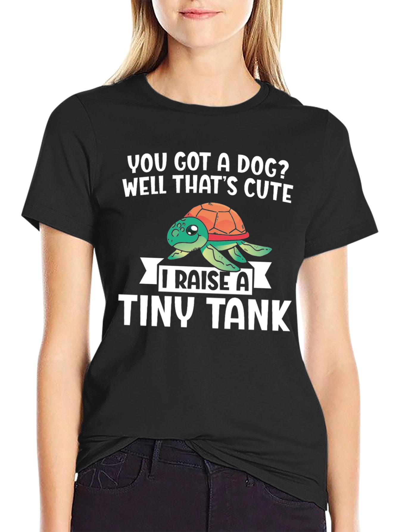 Raise a Tiny Tank Turtle Graphic T-Shirt